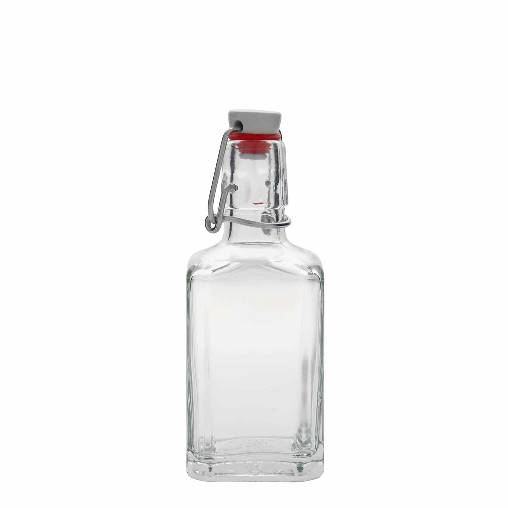 250 ml glasflaske 'Rialto', firkantet, åbning: patentprop