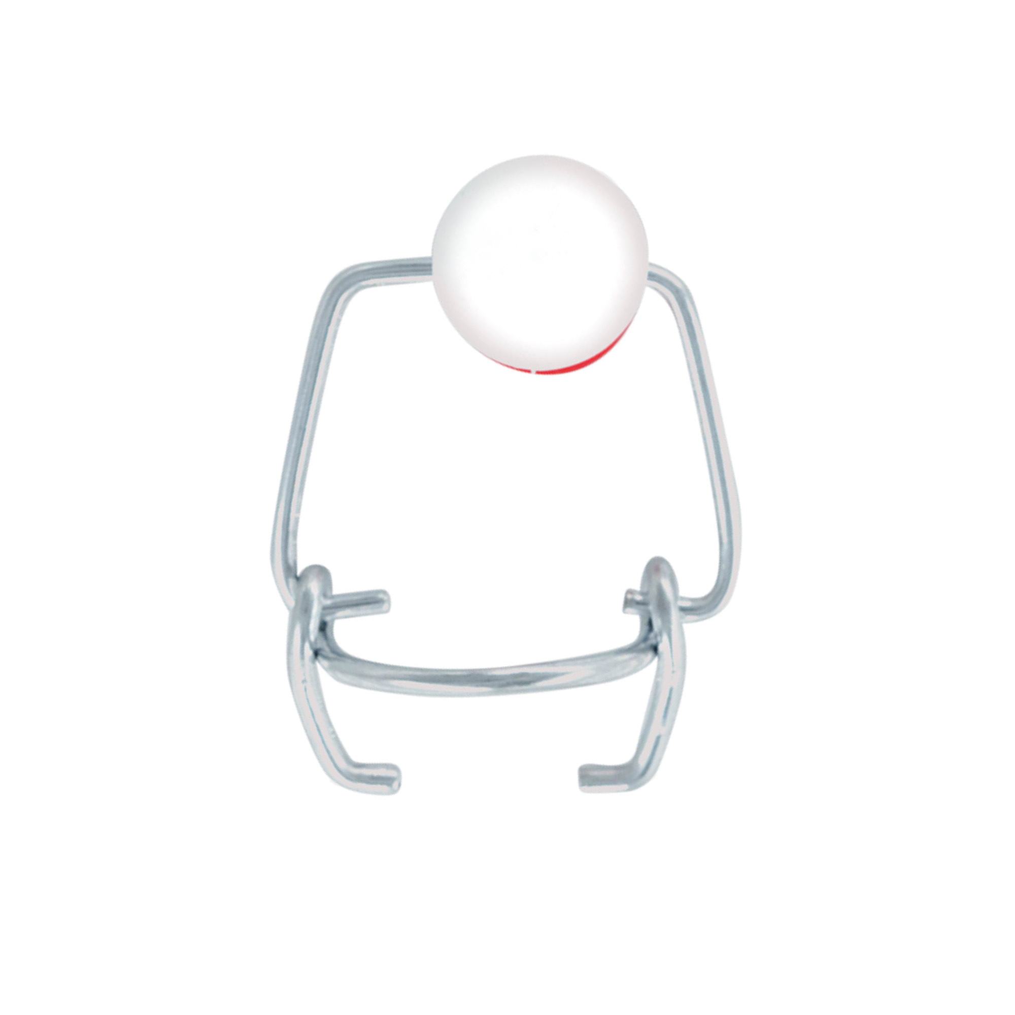 Mini spænde, plast, rød-hvid Mini spænde, plast, rød-hvid