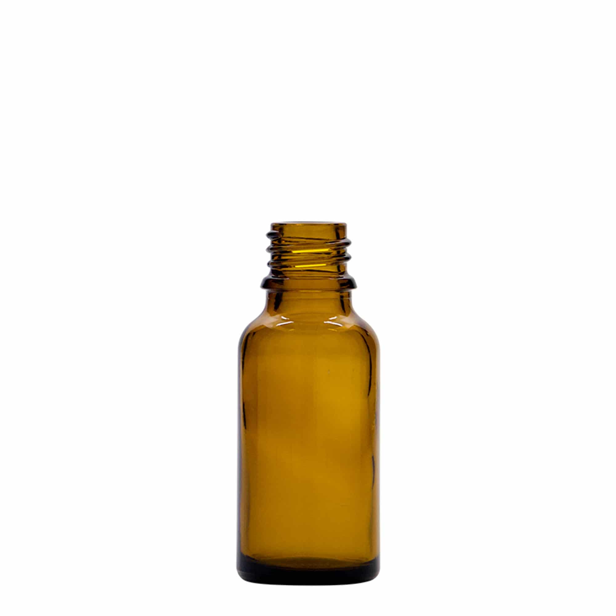 20 ml pipetteflaske medicin, glas, brun, åbning: DIN 18
