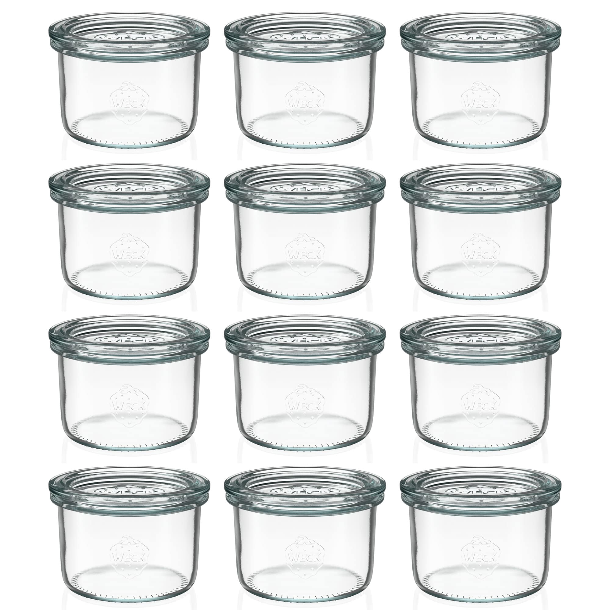 12x 200 ml WECK-sturzgas med glaslåg RR 80