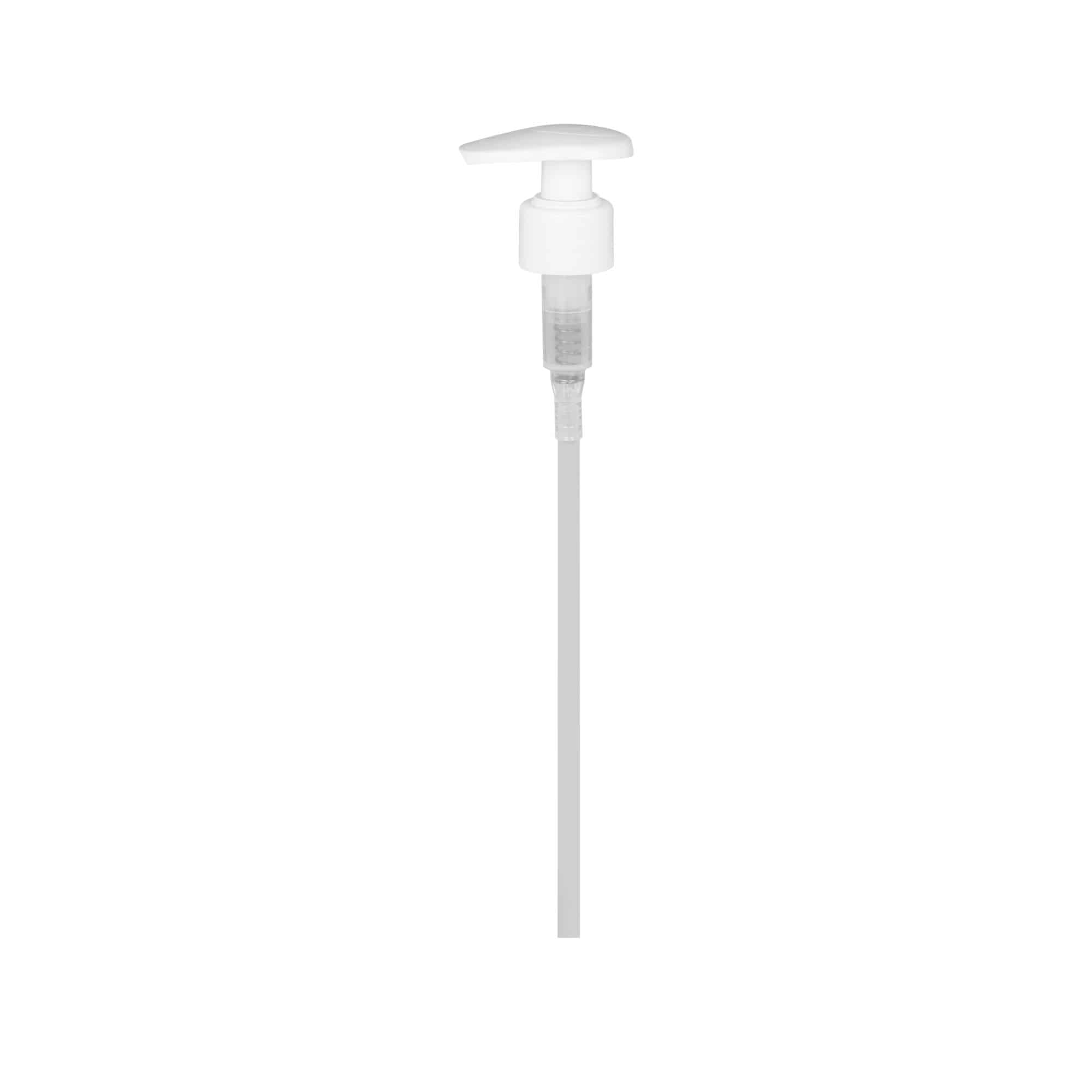 Skruelåg dispenserpumpe, PP-plast, hvid, til åbning: 24/410