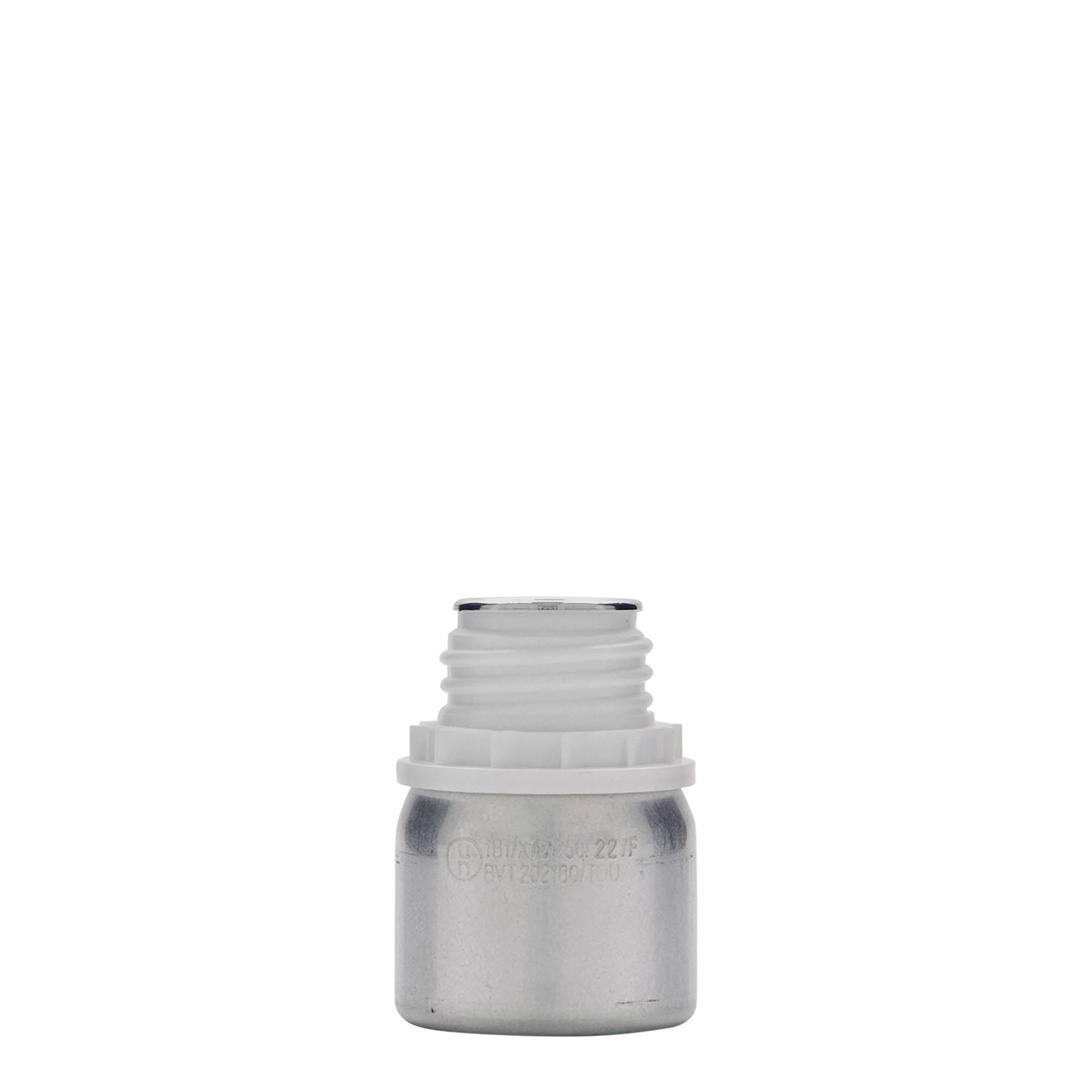 50 ml aluminiumsflaske, metal, sølv, åbning: DIN 32 50 ml aluminiumsflaske, metal, sølv, åbning: DIN 32