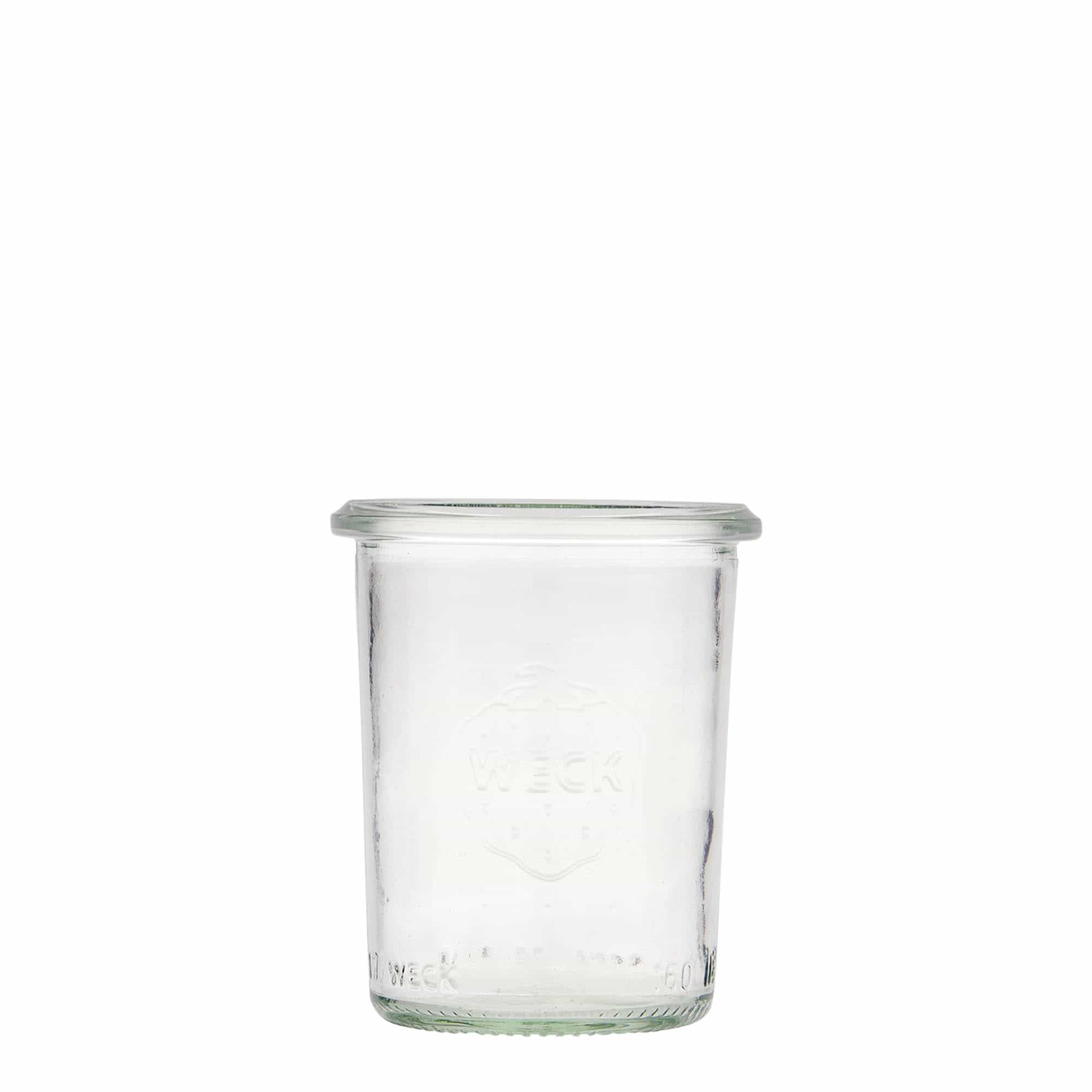 160 ml cylindrisk WECK-sylteglas, åbning: Rund kant