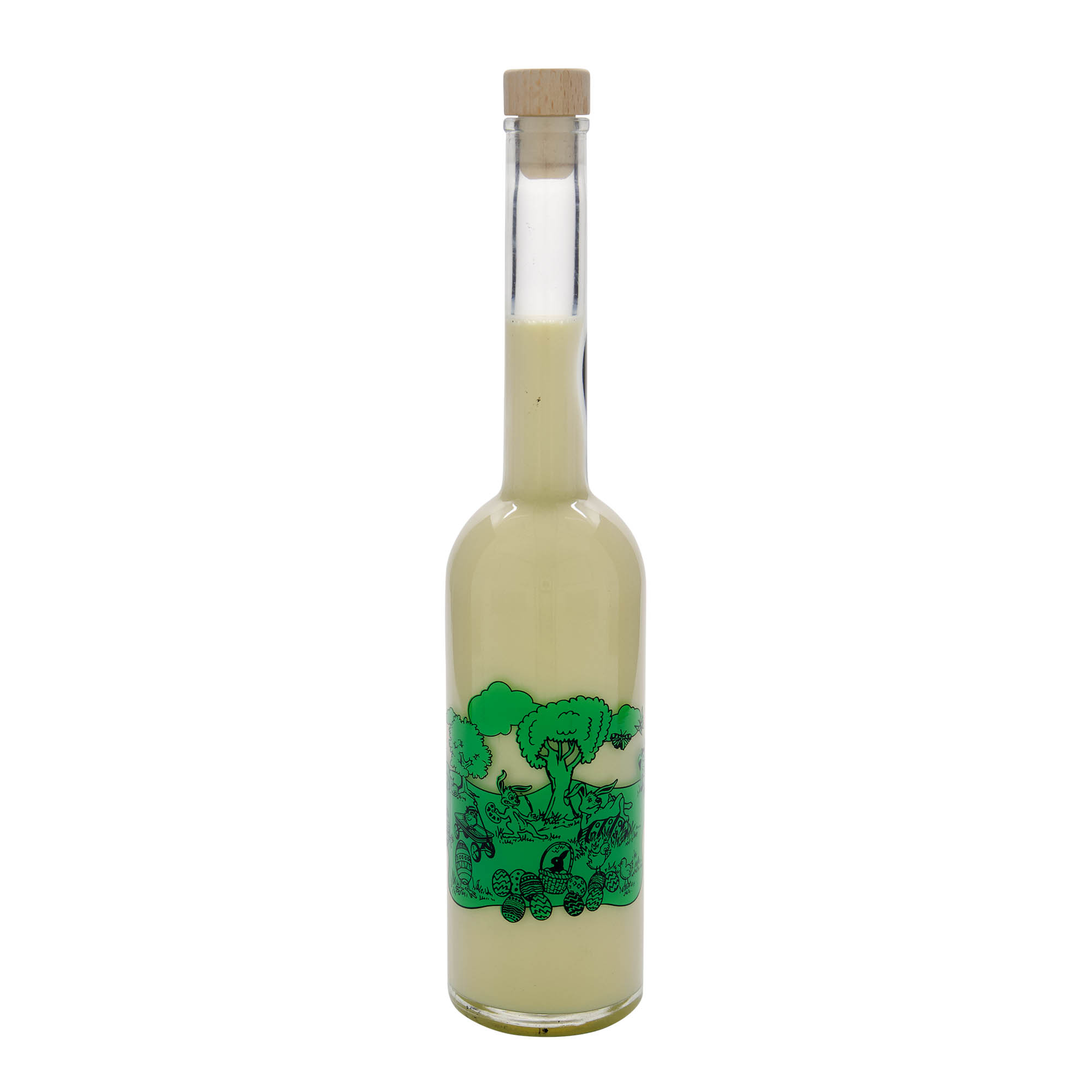 500 ml glasflaske 'Opera', motiv: Glædelig påske, åbning: prop