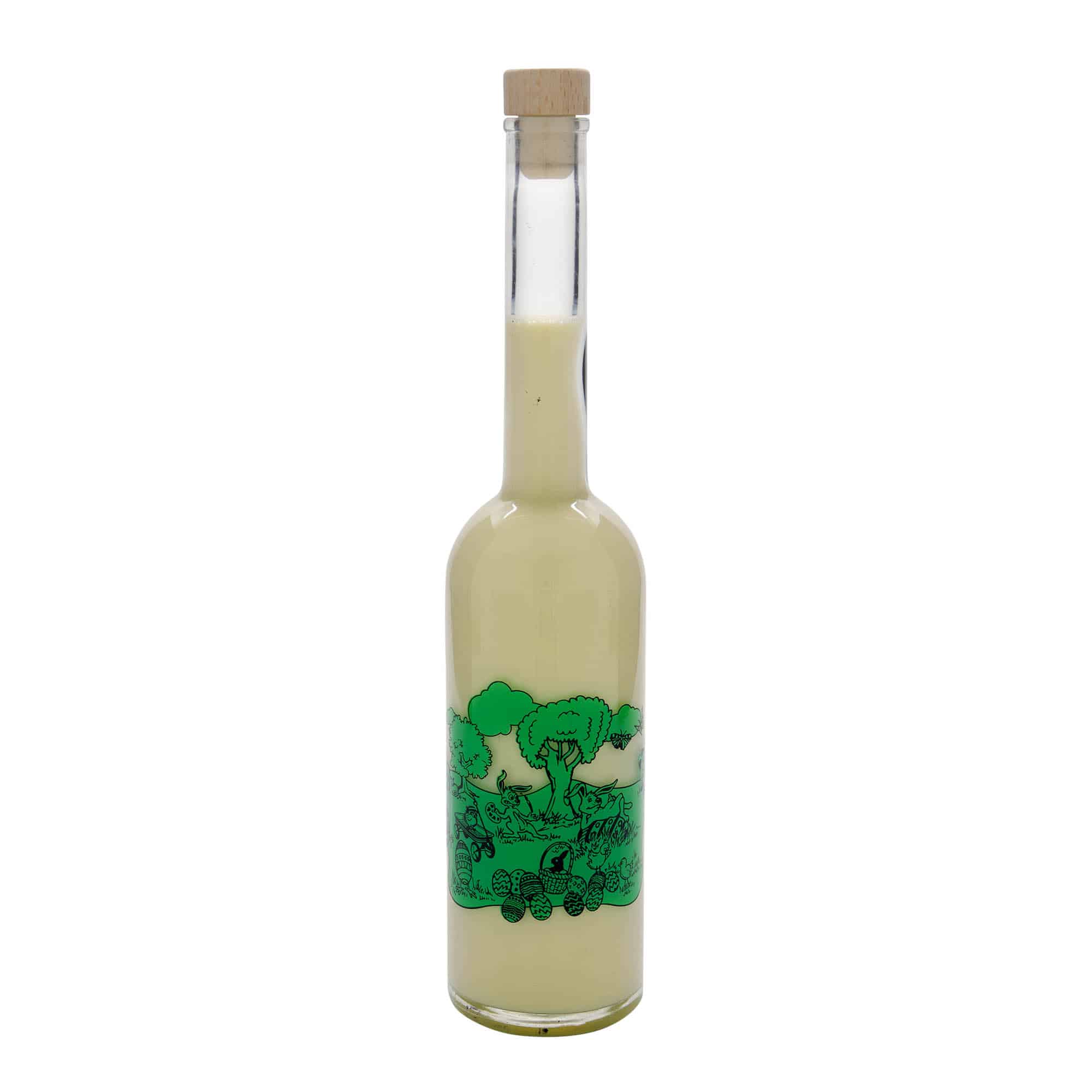 500 ml glasflaske 'Opera', motiv: Glædelig påske, åbning: prop