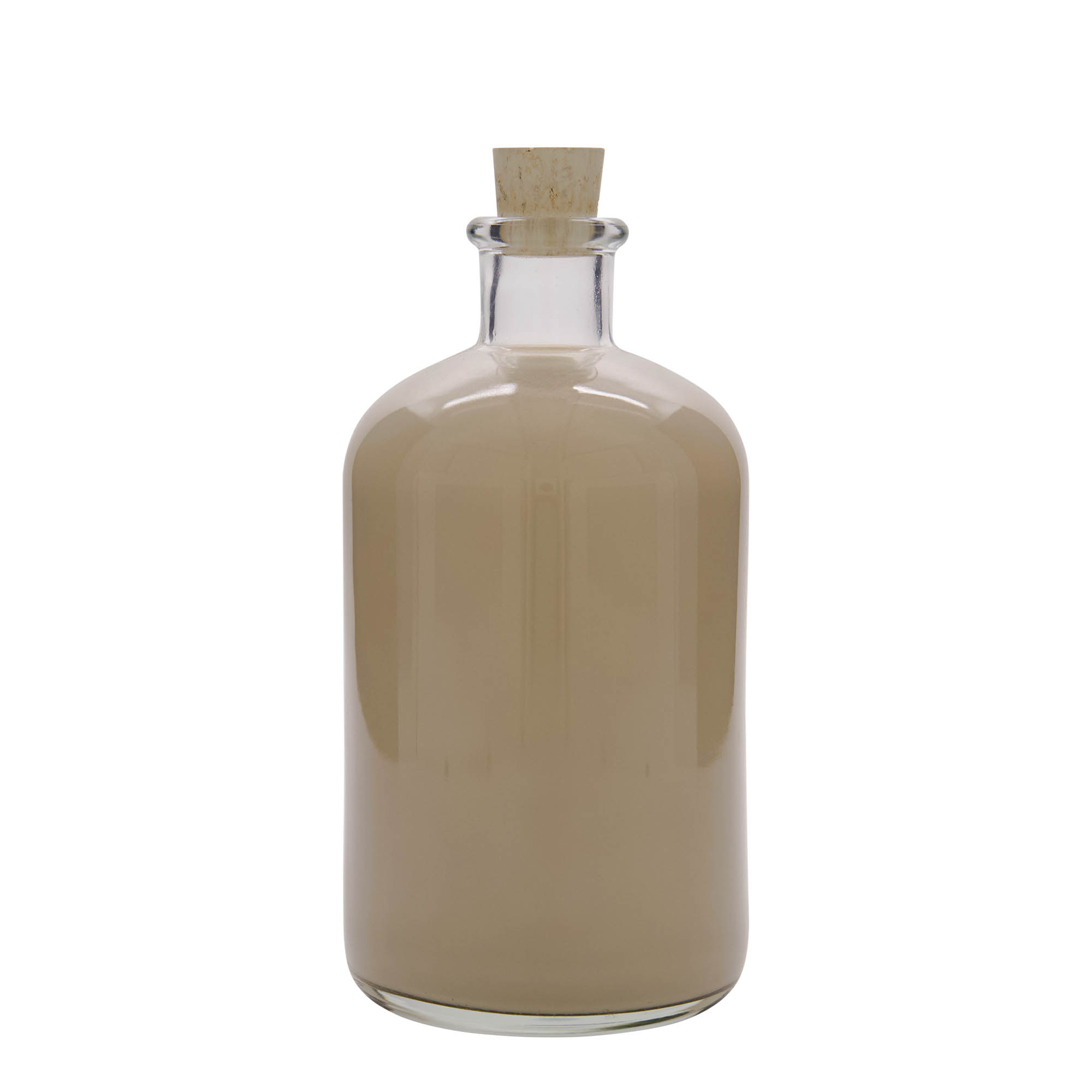1.000 ml glasflaske apoteker, åbning: kork 1.000 ml glasflaske apoteker, åbning: kork