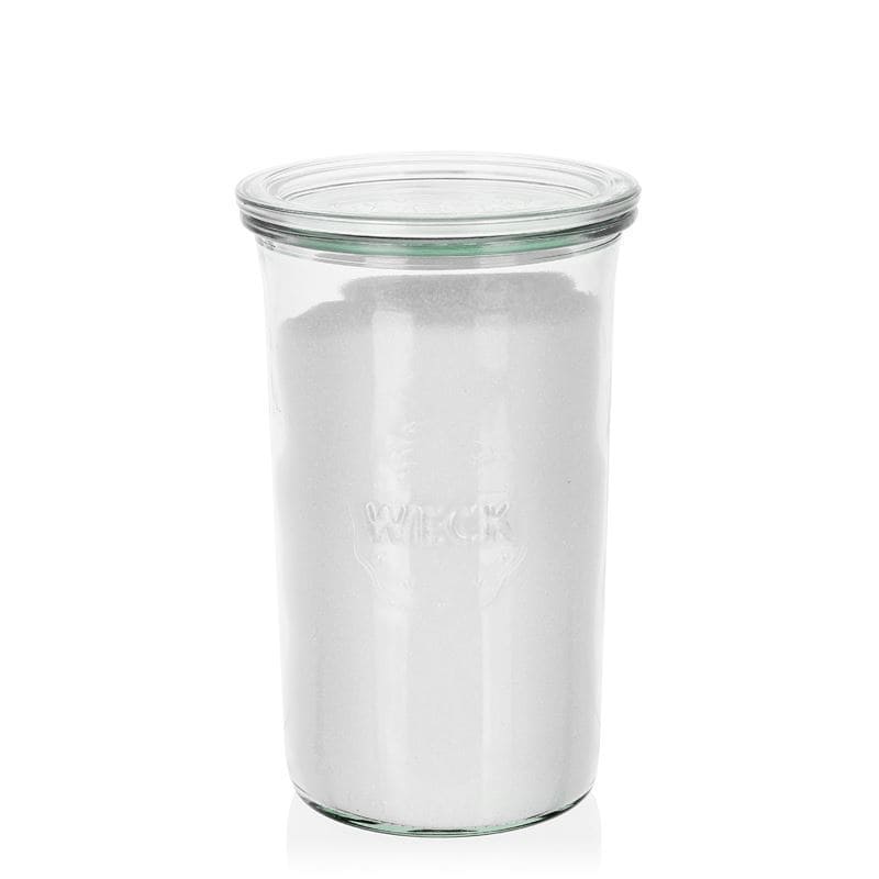 1.000 ml cylindrisk WECK-sylteglas, åbning: Rund kant