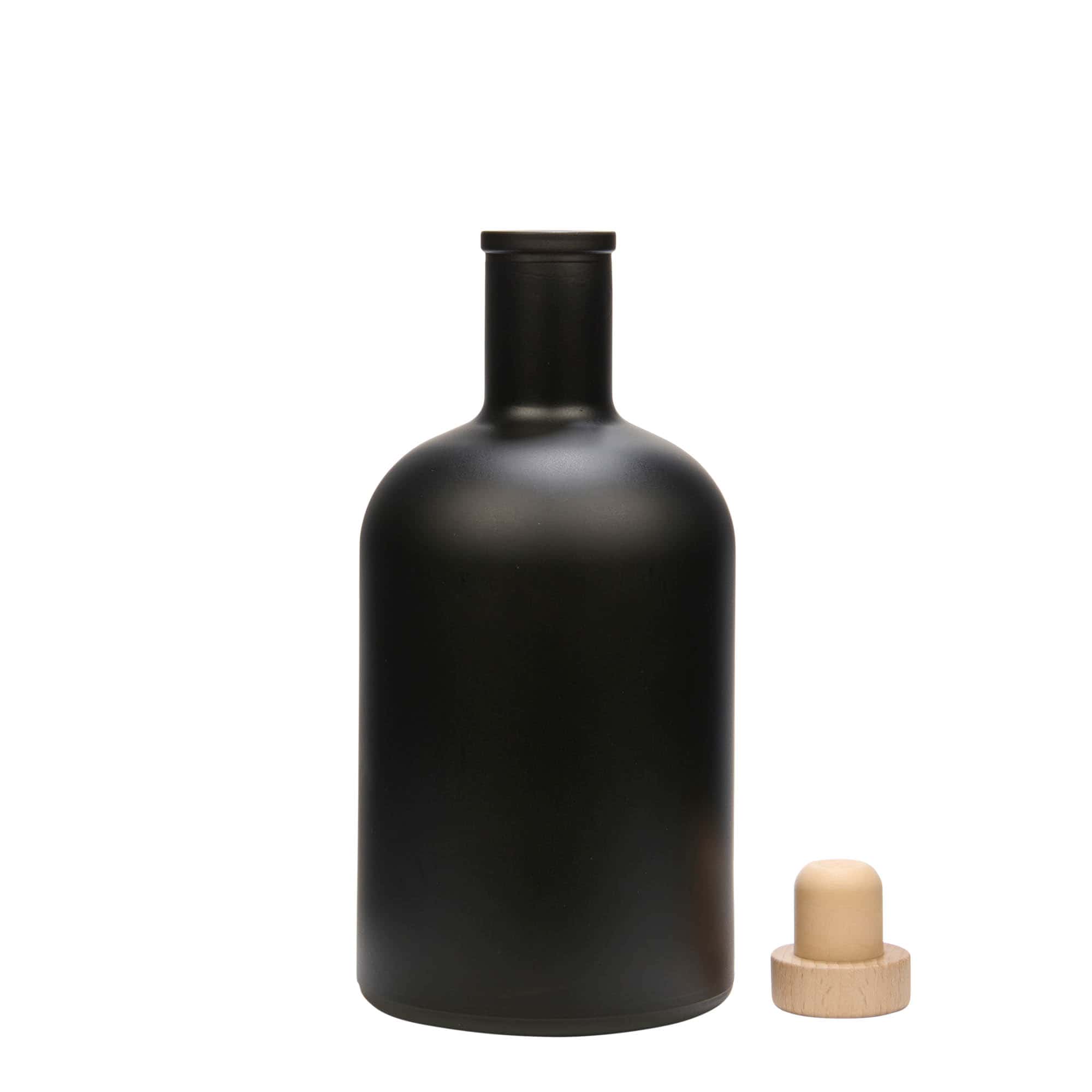 700 ml glasflaske 'Gerardino', sort, åbning: Kork