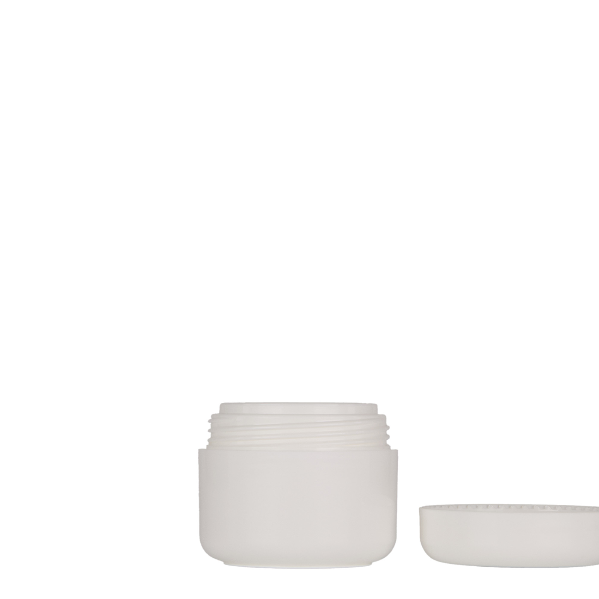 15 ml plastikdåse 'Bianca', PP, hvid, åbning: skruelåg