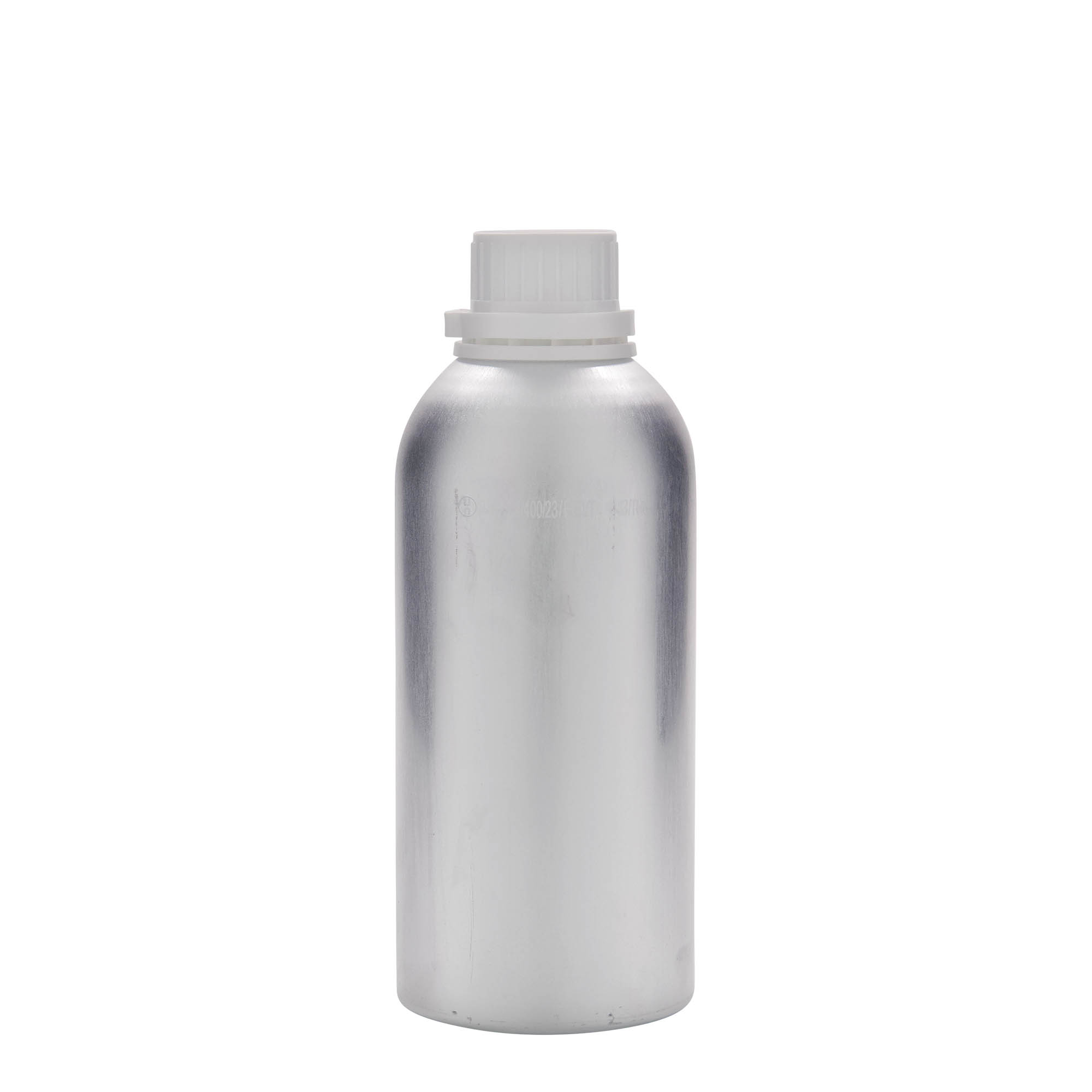 625 ml aluminiumsflaske, metal, sølv, åbning: DIN 32