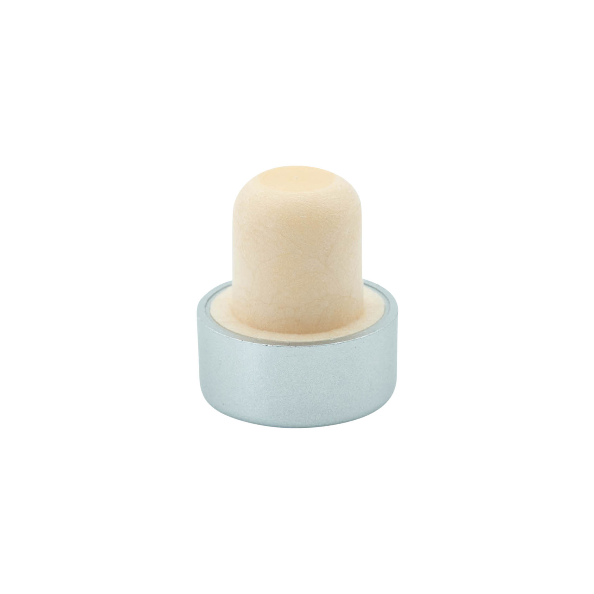 Grebprop 19 mm, plastik, sølv, til åbning: prop