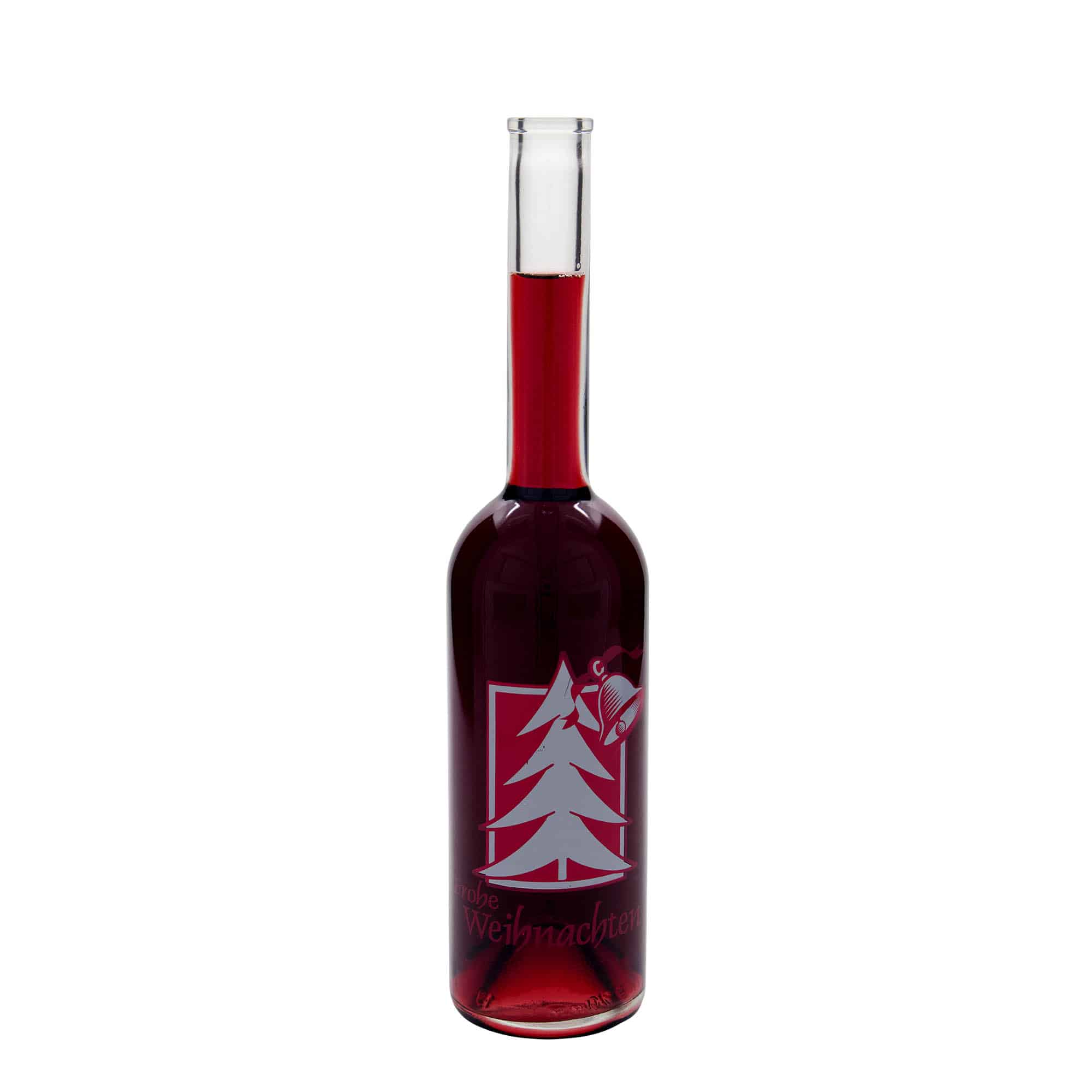 500 ml glasflaske 'Opera', motiv: Julehilsen, åbning: Kork