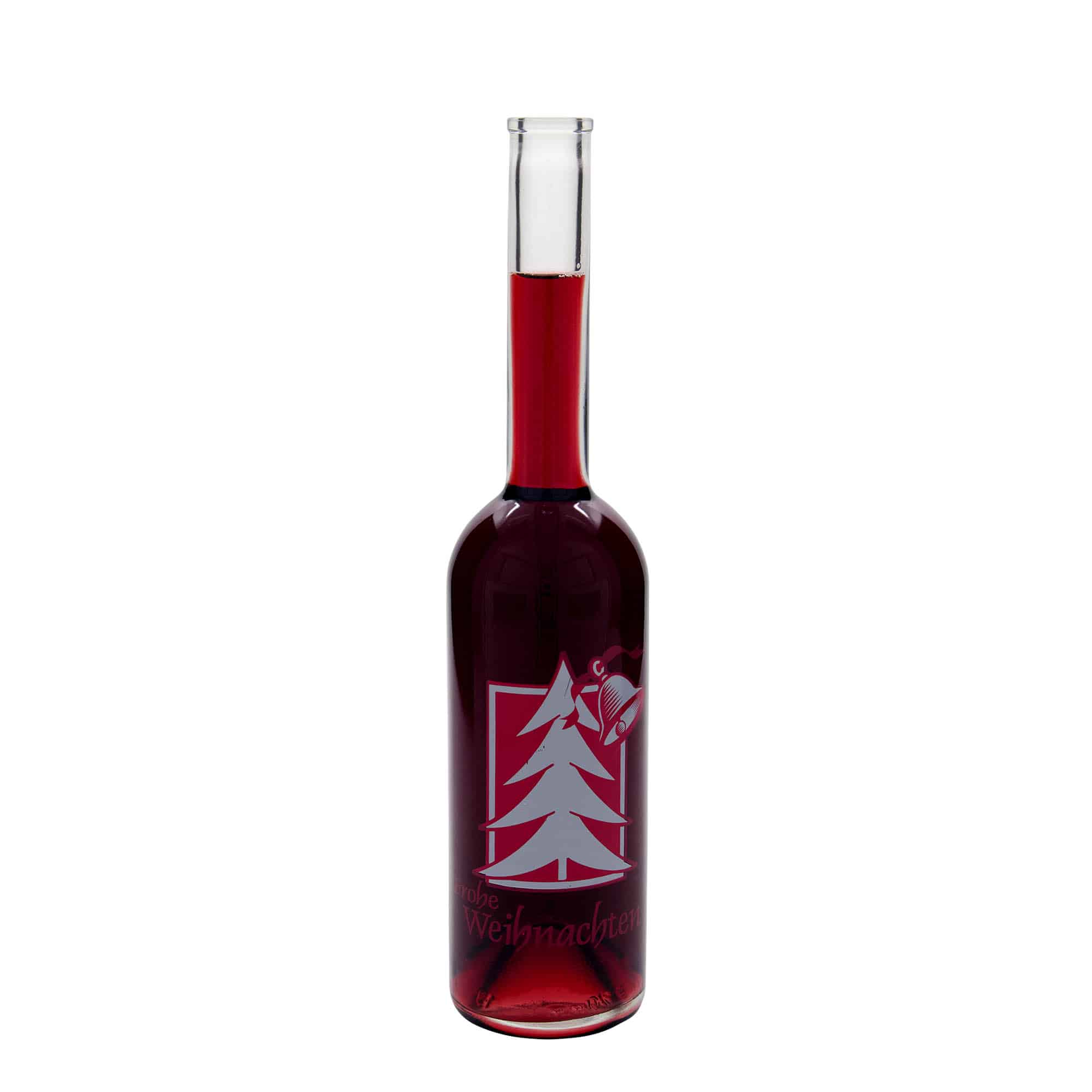 500 ml glasflaske »Opera«, motiv: Julehilsen, åbning: Kork