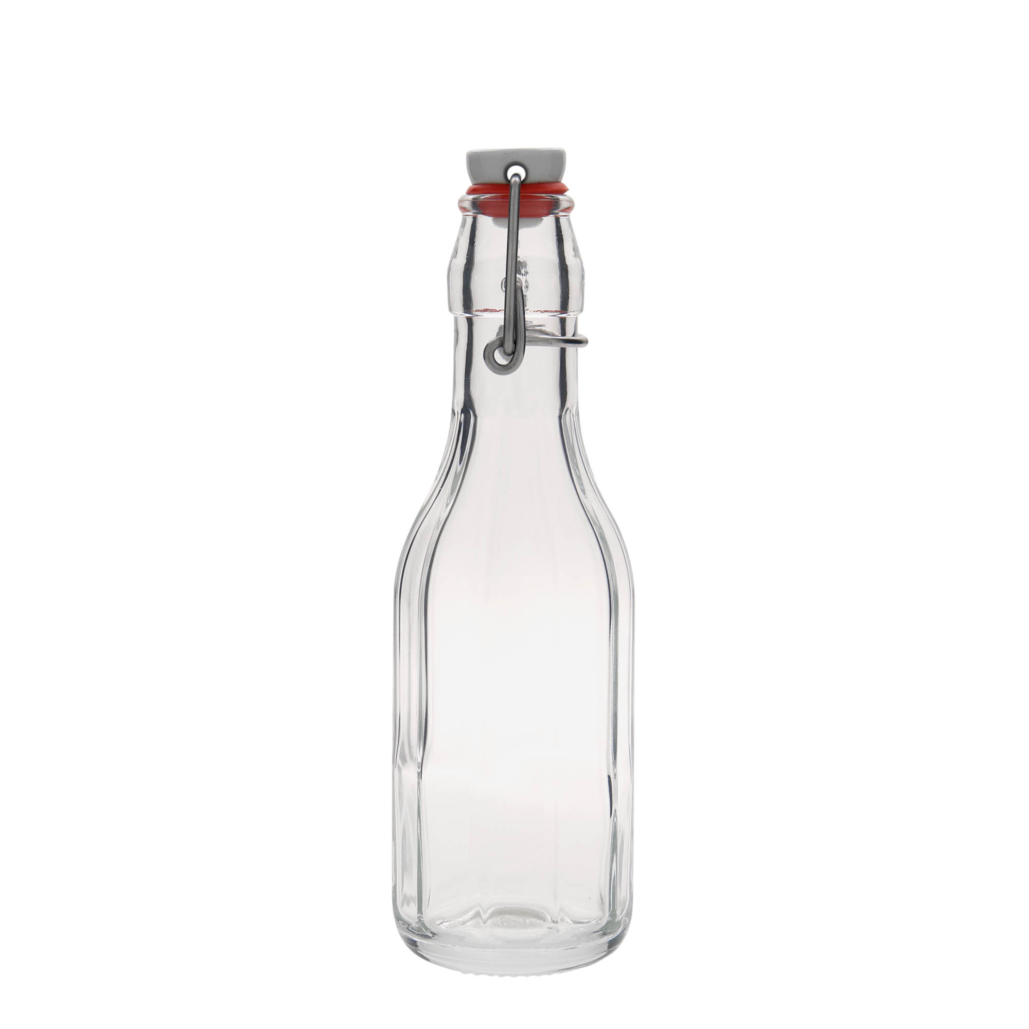 250 ml glasflaske 'Bravo', ti-kantet, åbning: patentprop 250 ml glasflaske 'Bravo', ti-kantet, åbning: patentprop