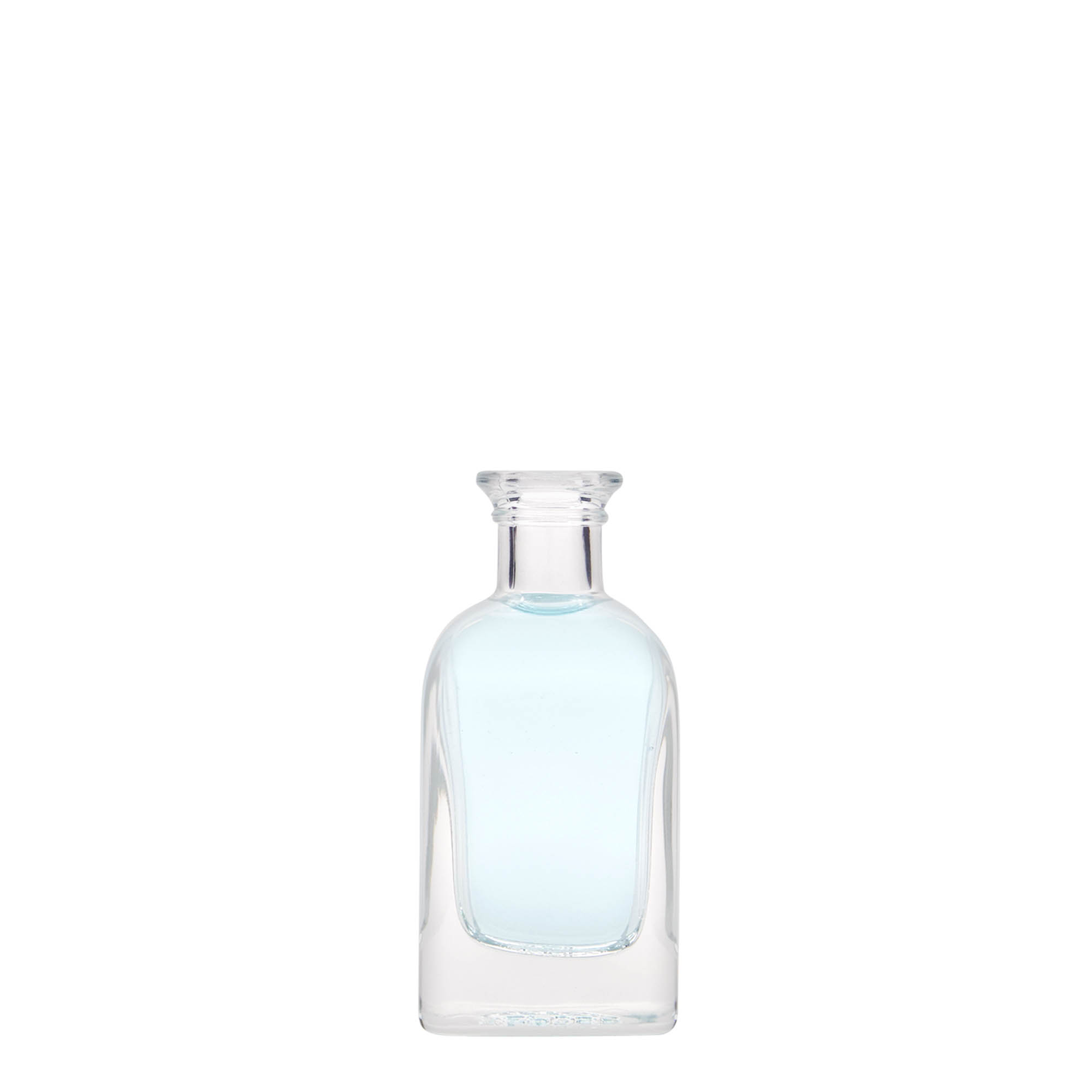40 ml glasflaske Apotheker Carré, firkantet, åbning: kork