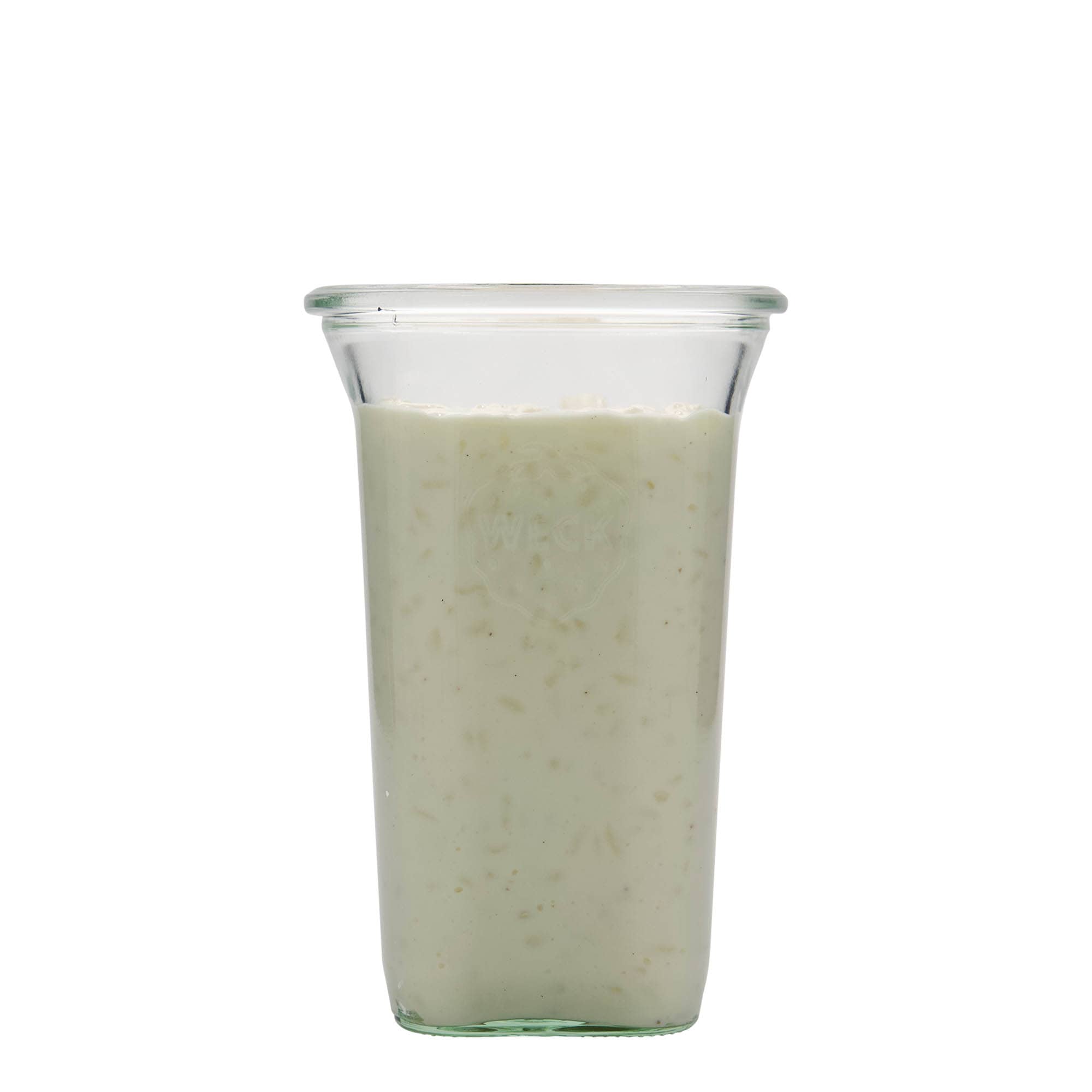 795 ml WECK-Quadroglas, firkantet, åbning: rund kant 795 ml WECK-Quadroglas, firkantet, åbning: rund kant