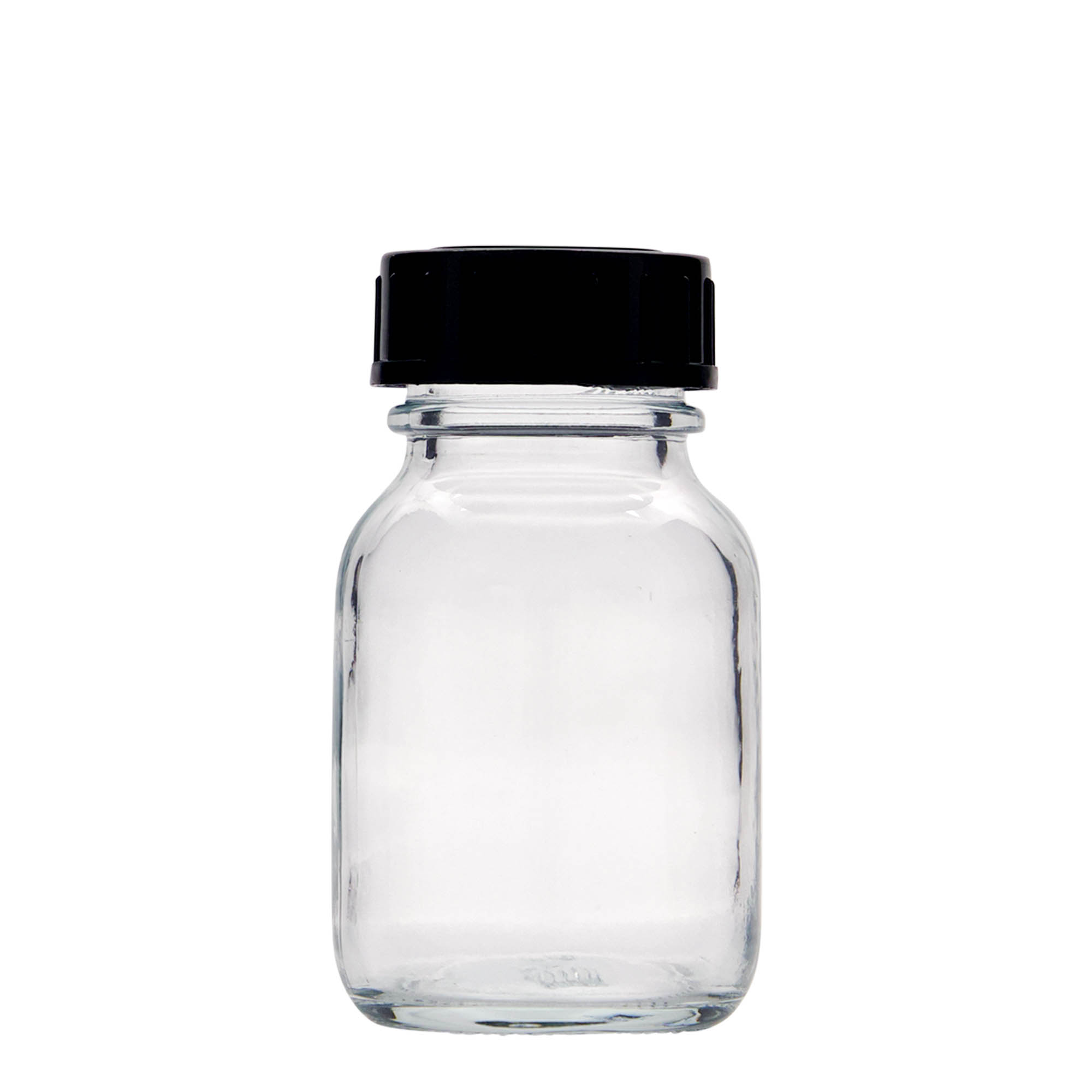 50 ml bredhalsglas, åbning: DIN 32 50 ml bredhalsglas, åbning: DIN 32