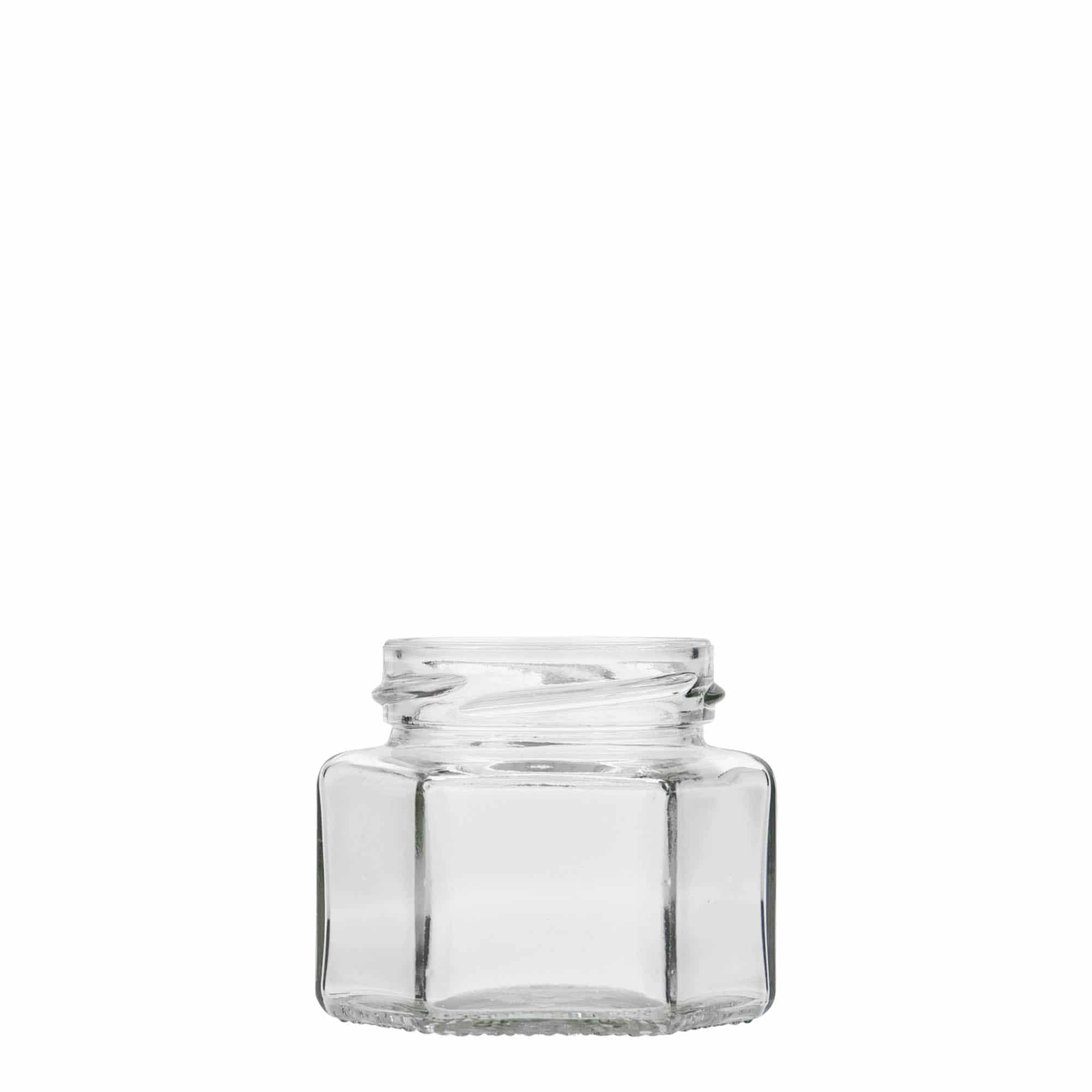 106 ml sekskantet glas, åbning: Twist-Off (TO 53)