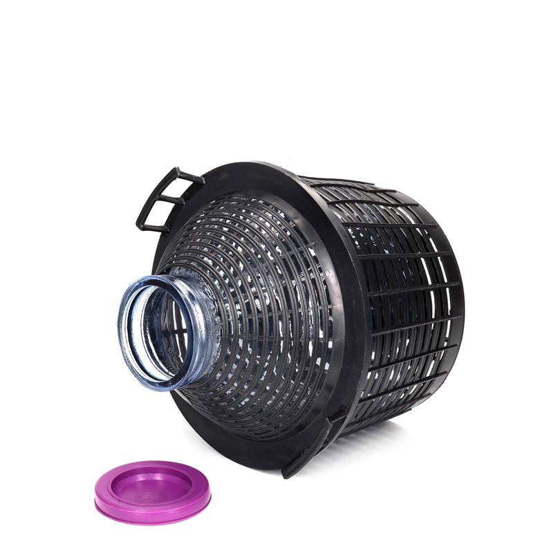 20 l ballonflaske med bred hals, glas, åbning: påsætning af låg