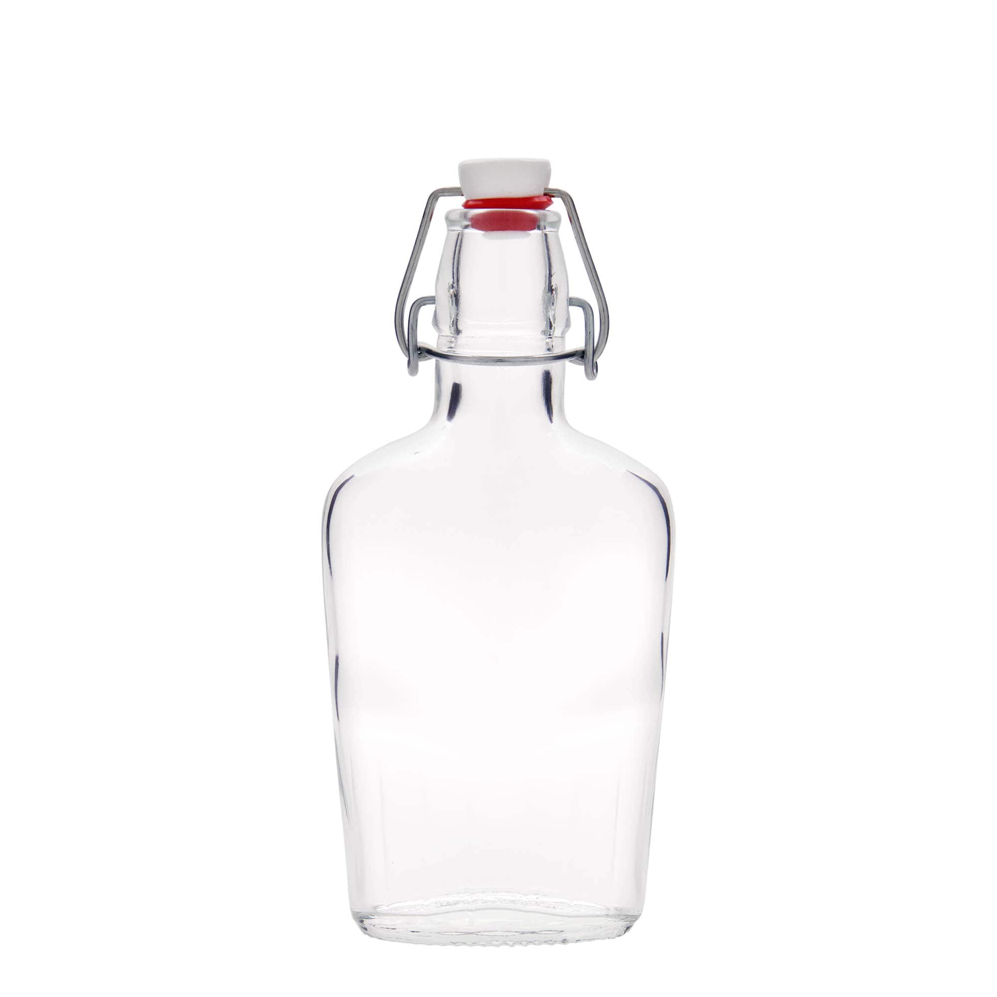 250 ml glasflaske »Fiaschetta«, oval, åbning: hængelås-lukning