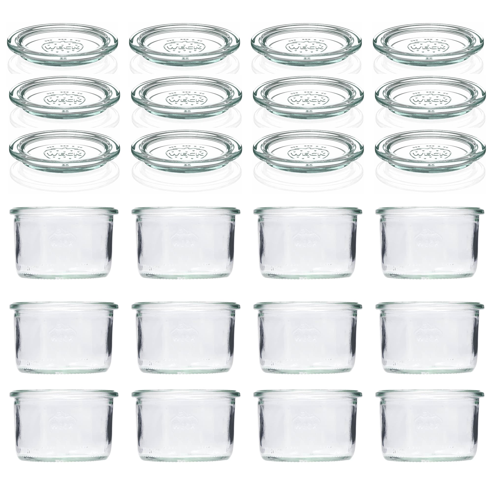 12x 200 ml WECK-sturzgas med glaslåg RR 80