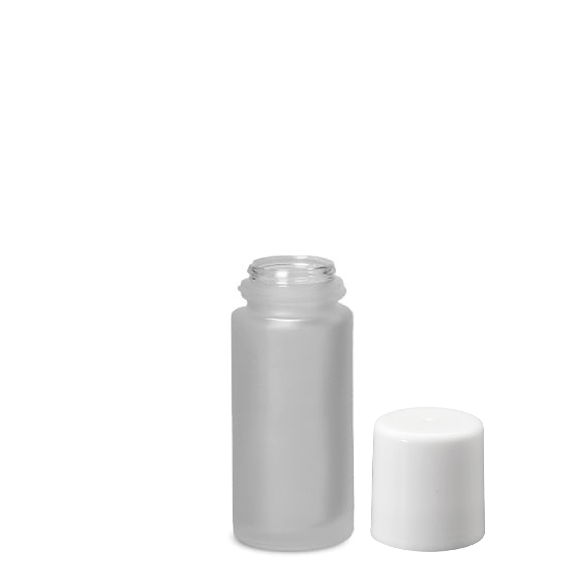 50 ml roll-on flaske, glas, givré, munding: skruelåg