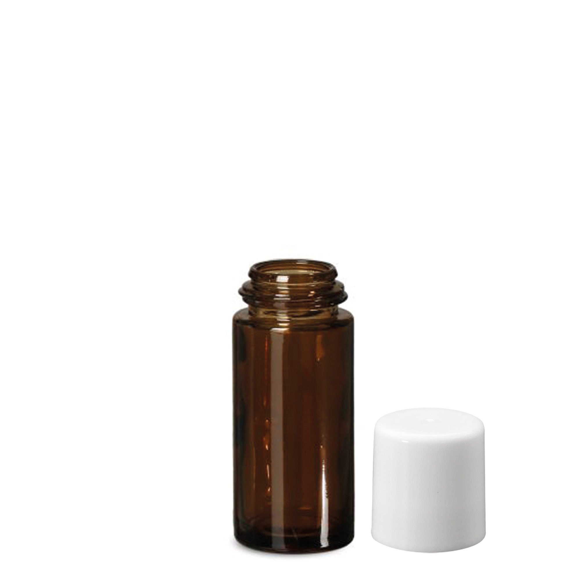 50 ml roll-on-flaske, glas, brun, åbning: skruelåg 50 ml roll-on-flaske, glas, brun, åbning: skruelåg