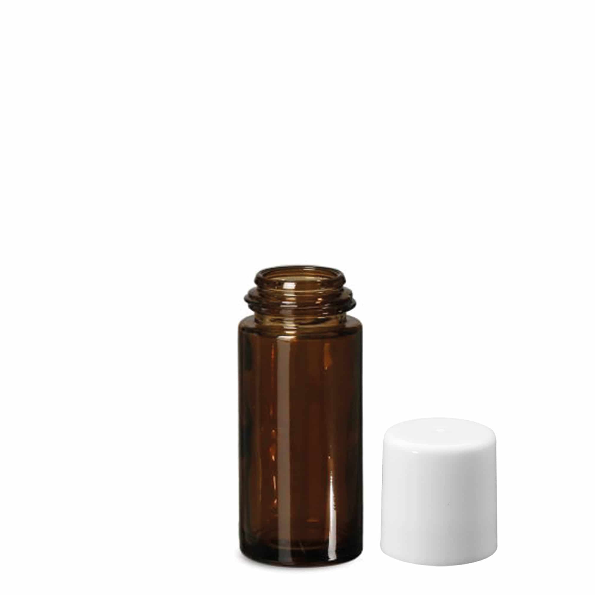 50 ml roll-on-flaske, glas, brun, åbning: skruelåg 50 ml roll-on-flaske, glas, brun, åbning: skruelåg