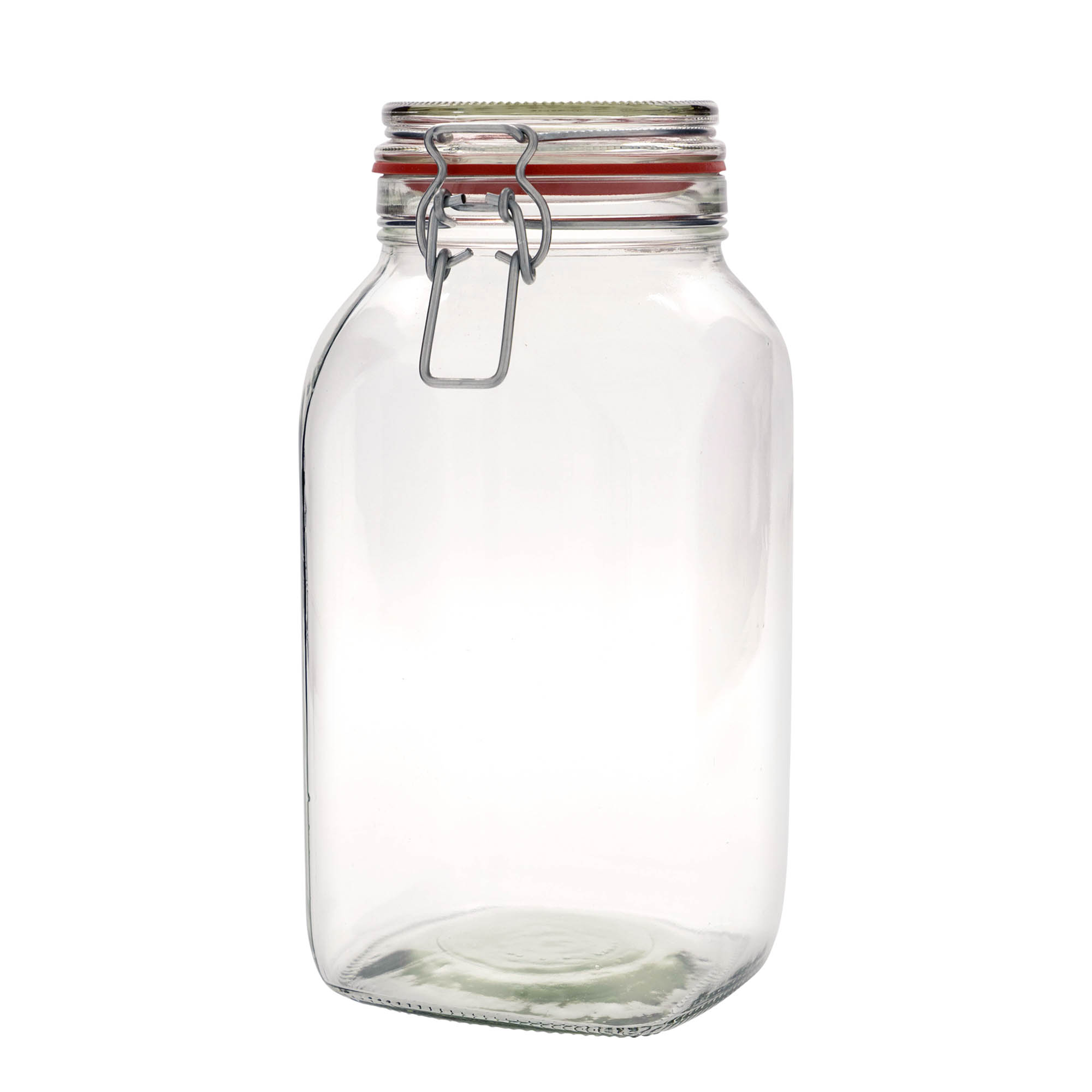 2.590 ml patentglas, firkantet, åbning: patentlukning