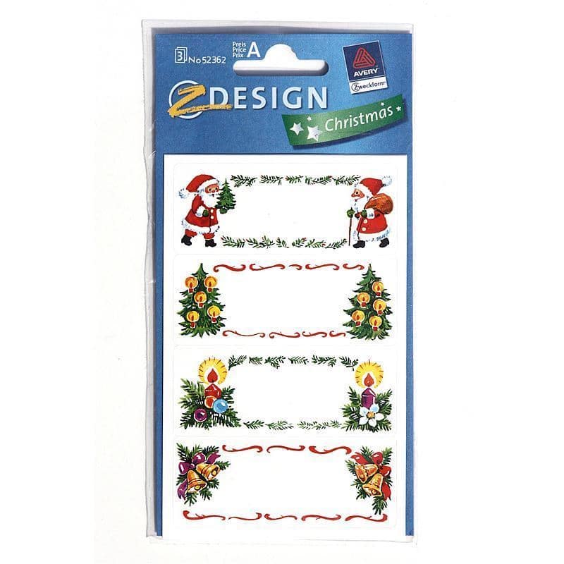 Zweckform etiketter 'Julebilleder', papir, flerfarvet