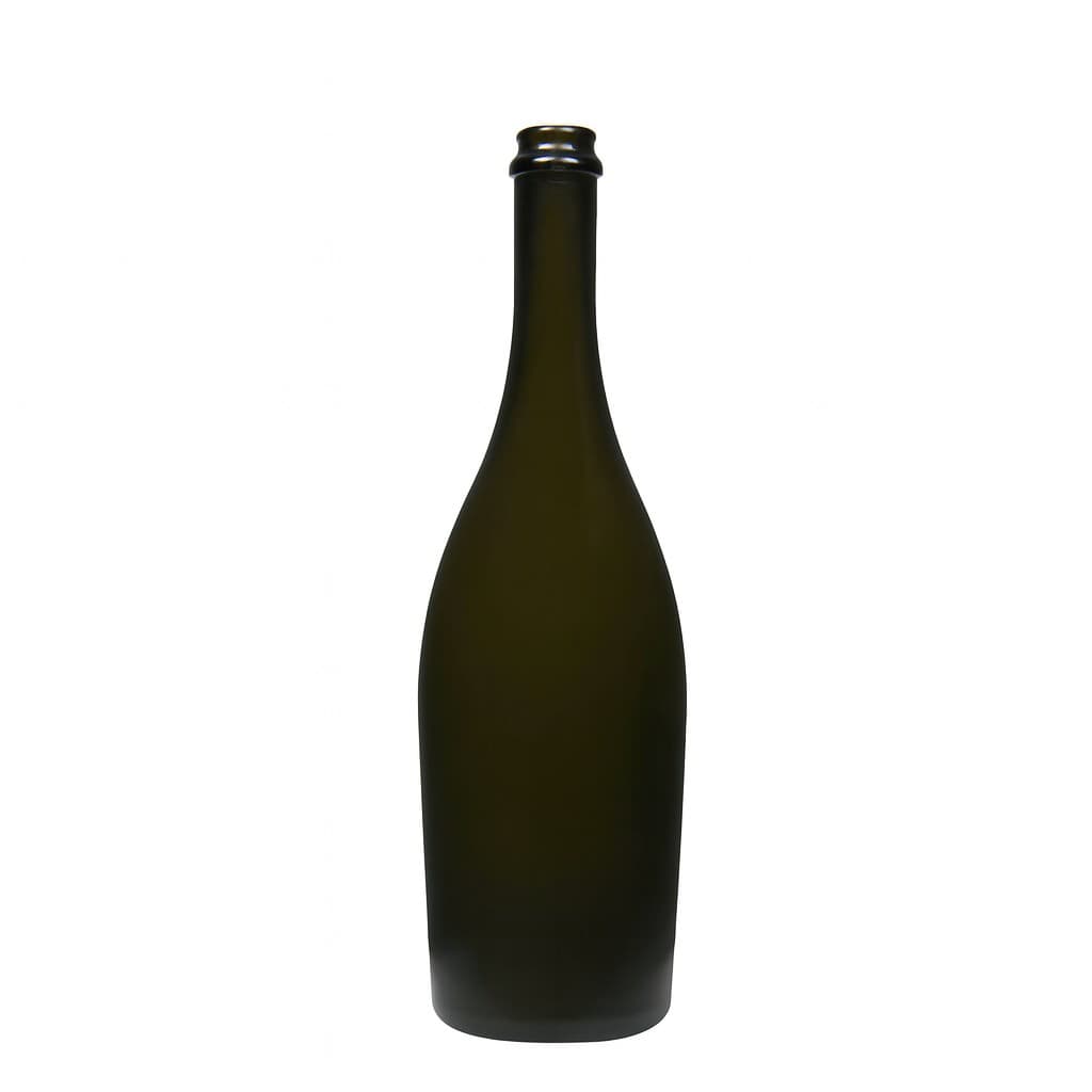 750 ml sektflaske 'Carmen', glas, antikgrøn, munding: kapsel