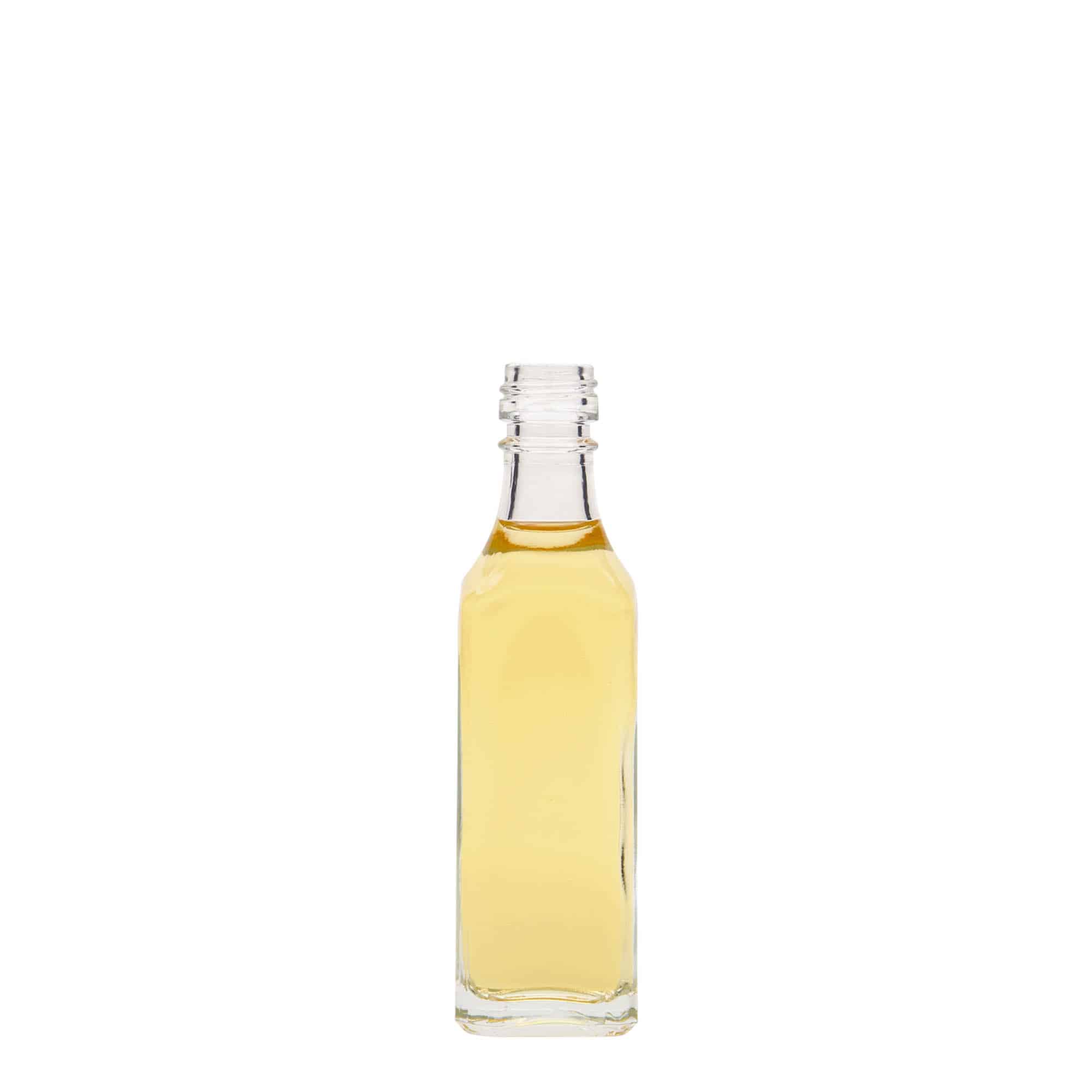 50 ml glasflaske 'Siena', kvadratisk, åbning: PP 18