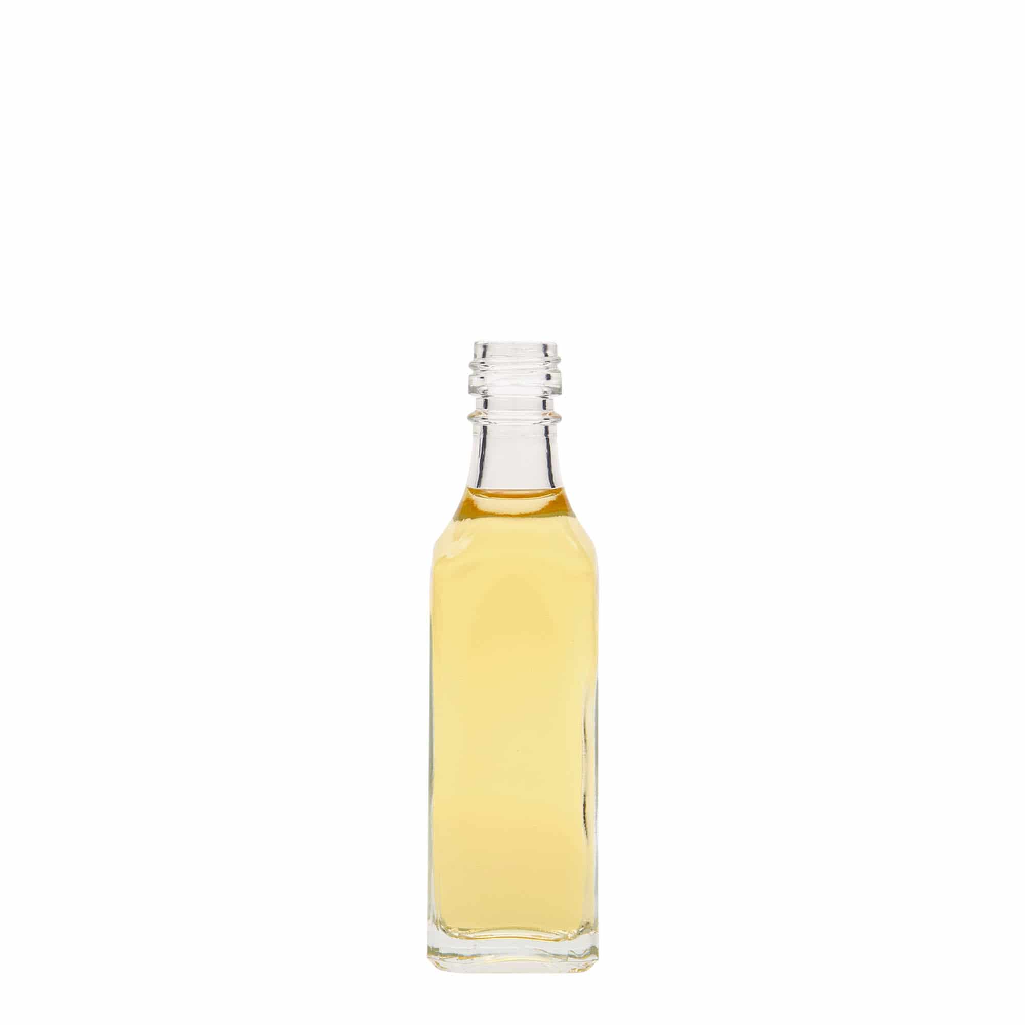 50 ml glasflaske 'Siena', kvadratisk, åbning: PP 18 50 ml glasflaske 'Siena', kvadratisk, åbning: PP 18