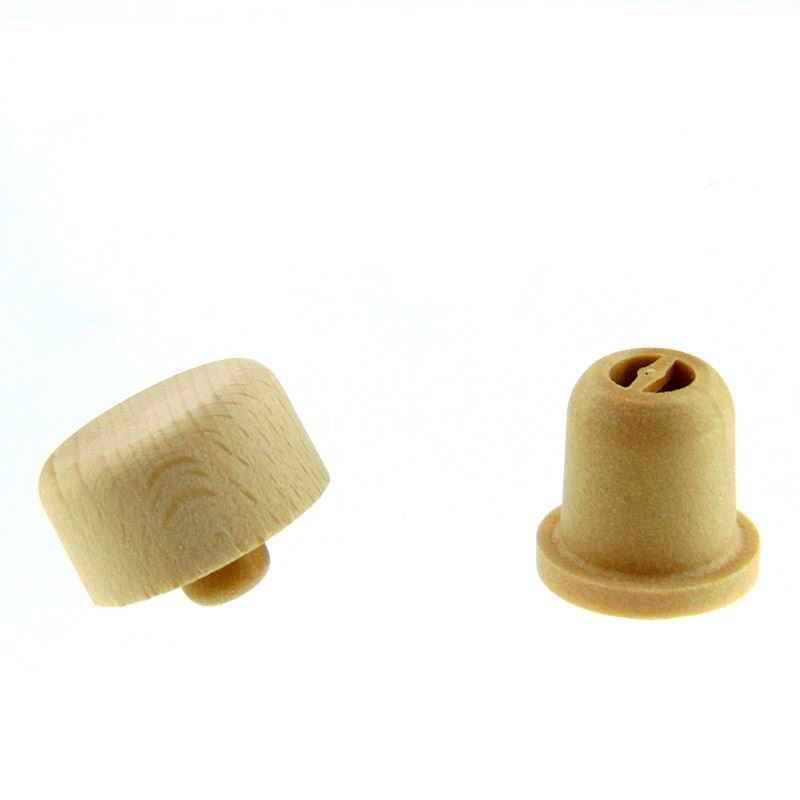 Håndtagprop med doseringsåbning 19 mm, træ/plast, beige, til munding: prop Håndtagprop med doseringsåbning 19 mm, træ/plast, beige, til munding: prop