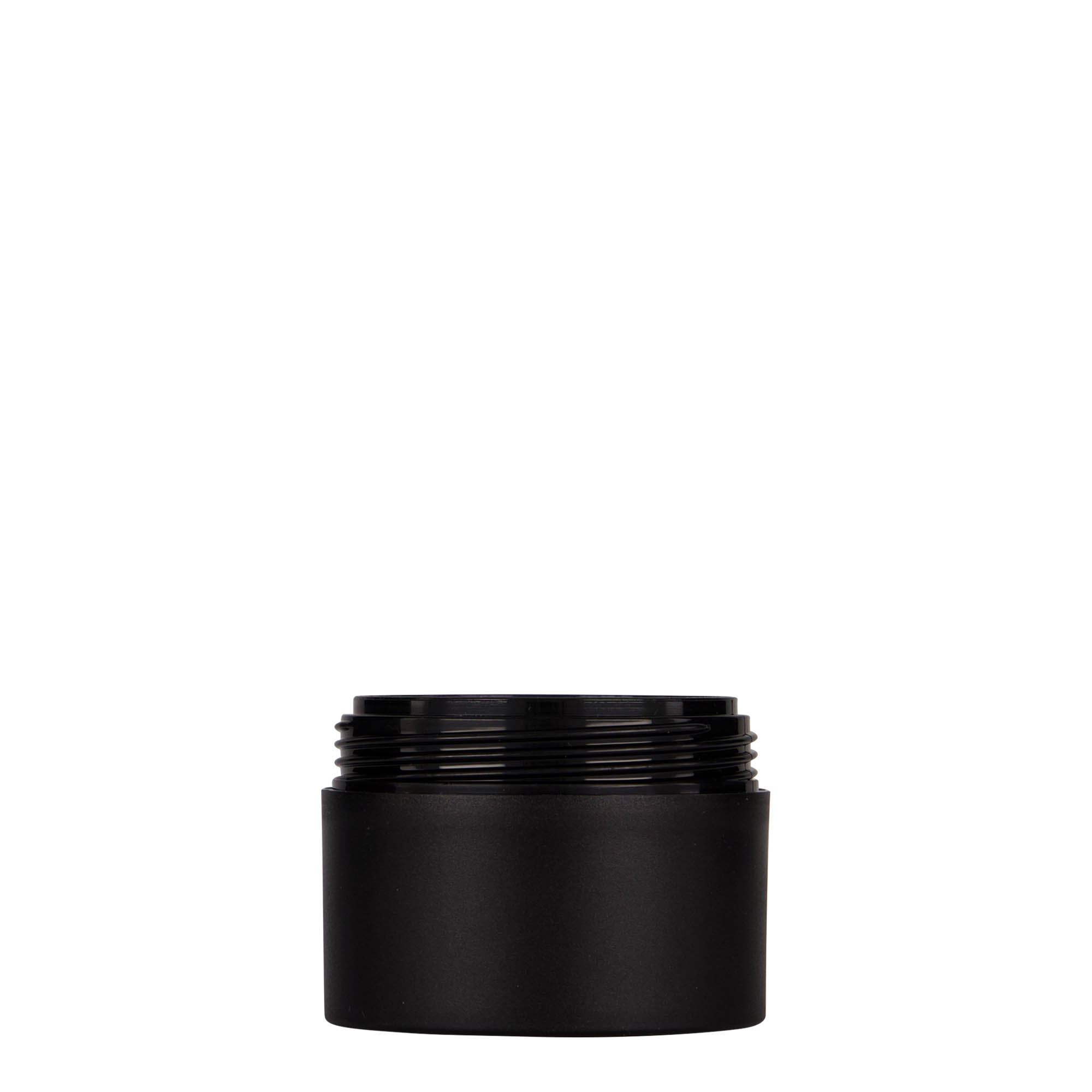 50 ml plastikdåse 'Antonella', PP, sort, åbning: skruelåg 50 ml plastikdåse 'Antonella', PP, sort, åbning: skruelåg