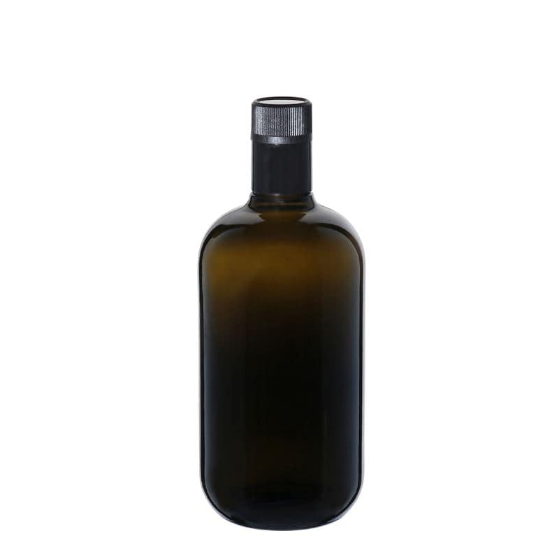750 ml eddike-/olieflaske 'Biolio', glas, antikgrøn, åbning: DOP