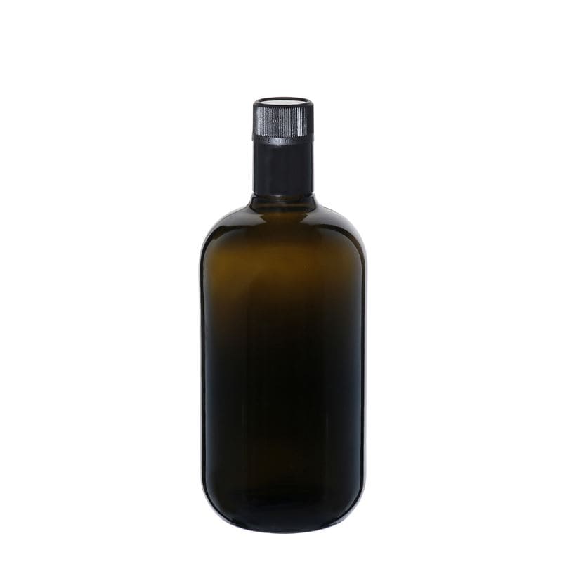 750 ml eddike-/olieflaske 'Biolio', glas, antikgrøn, åbning: DOP