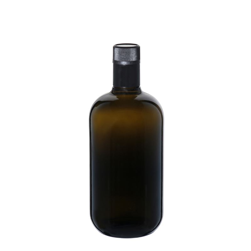 750 ml eddike-/olieflaske »Biolio«, glas, antikgrøn, åbning: DOP