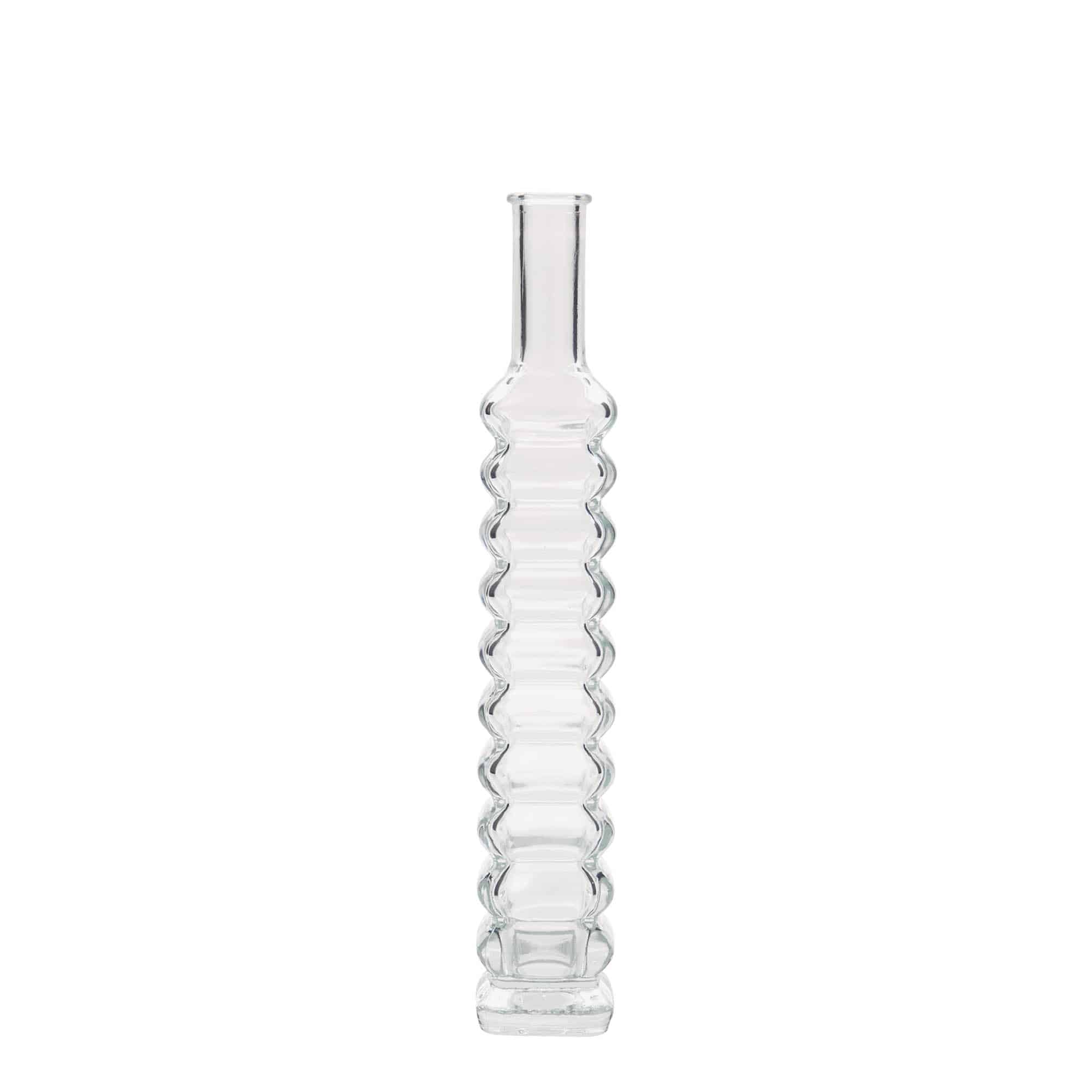 100 ml glasflaske 'Roma', firkantet, åbning: kork