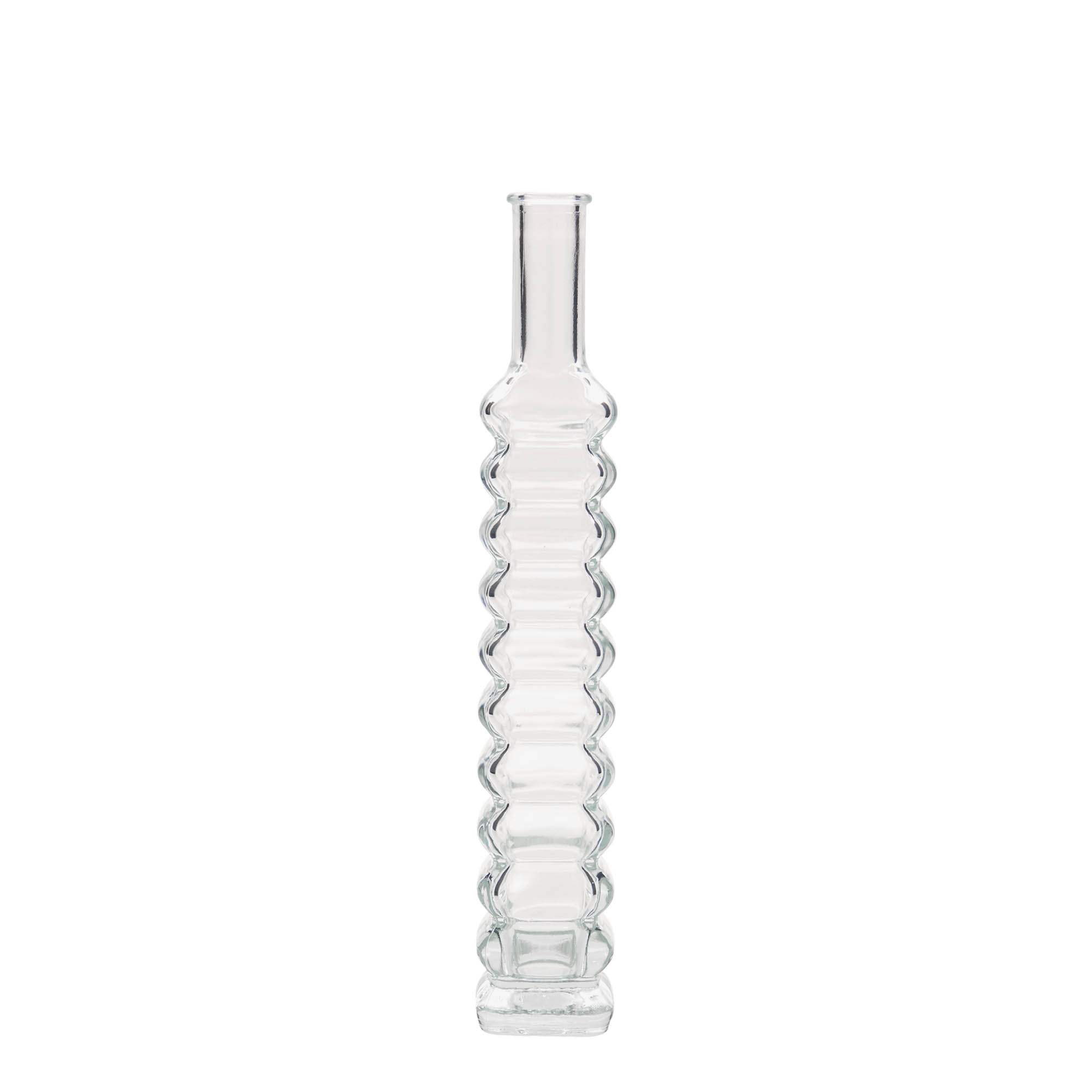 100 ml glasflaske 'Roma', firkantet, åbning: kork