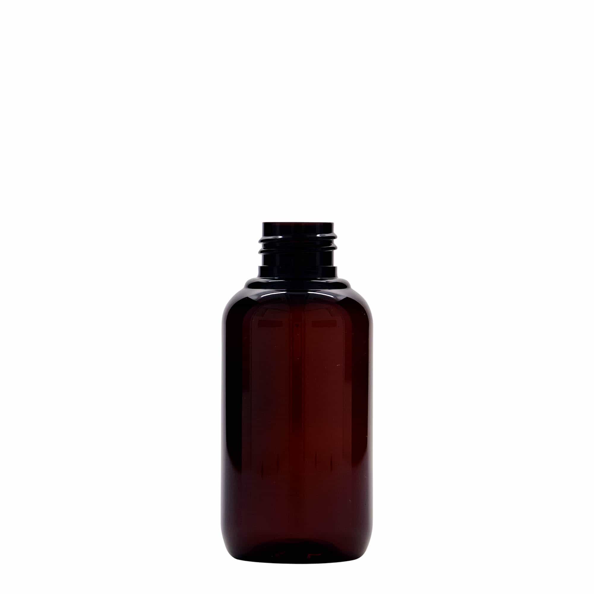 100 ml genanvendt plastikflaske 'Victor's Best', PCR, brun, åbning: 24/410