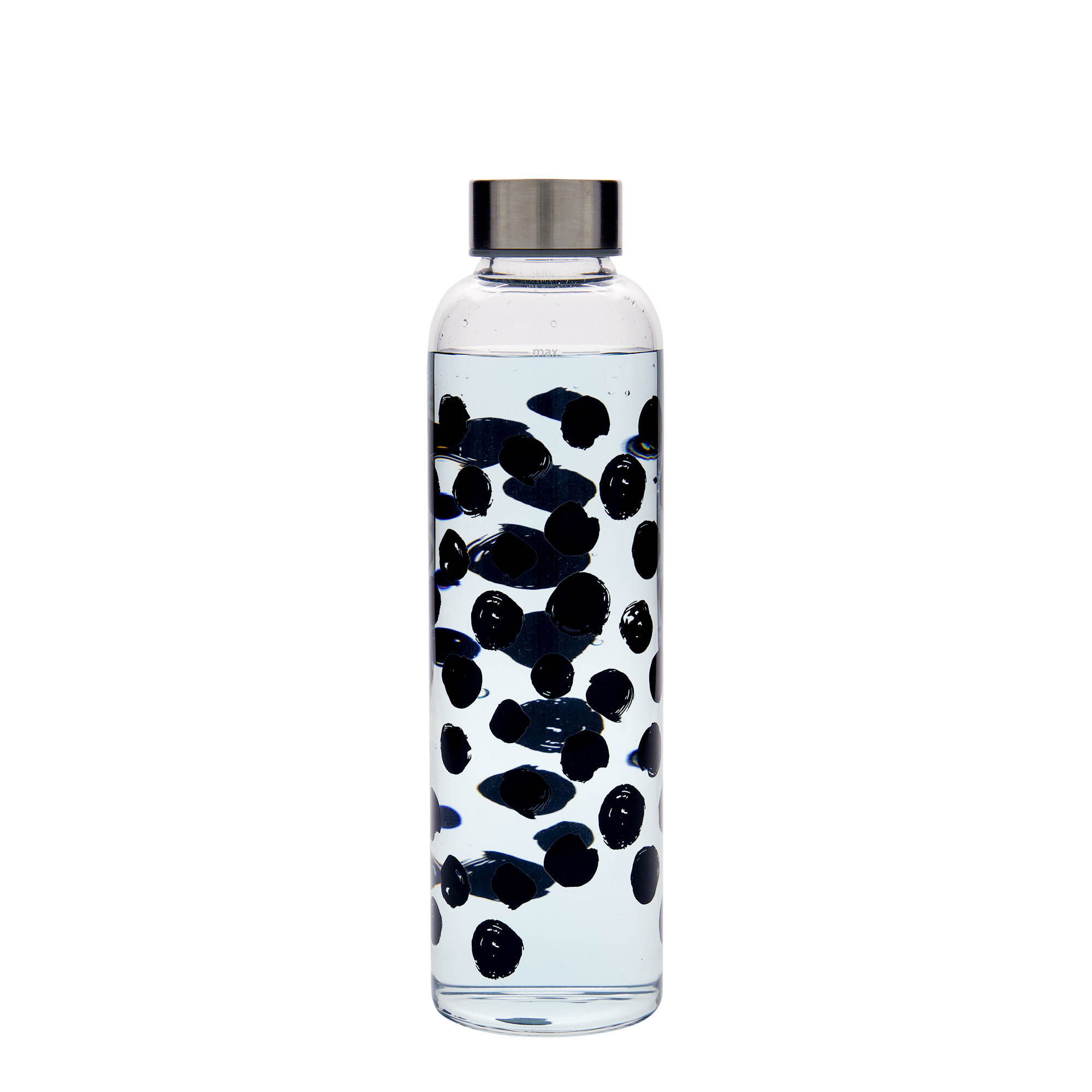 500 ml drikkeflaske 'Perseus', motiv: Sorte prikker, åbning: Skruelåg