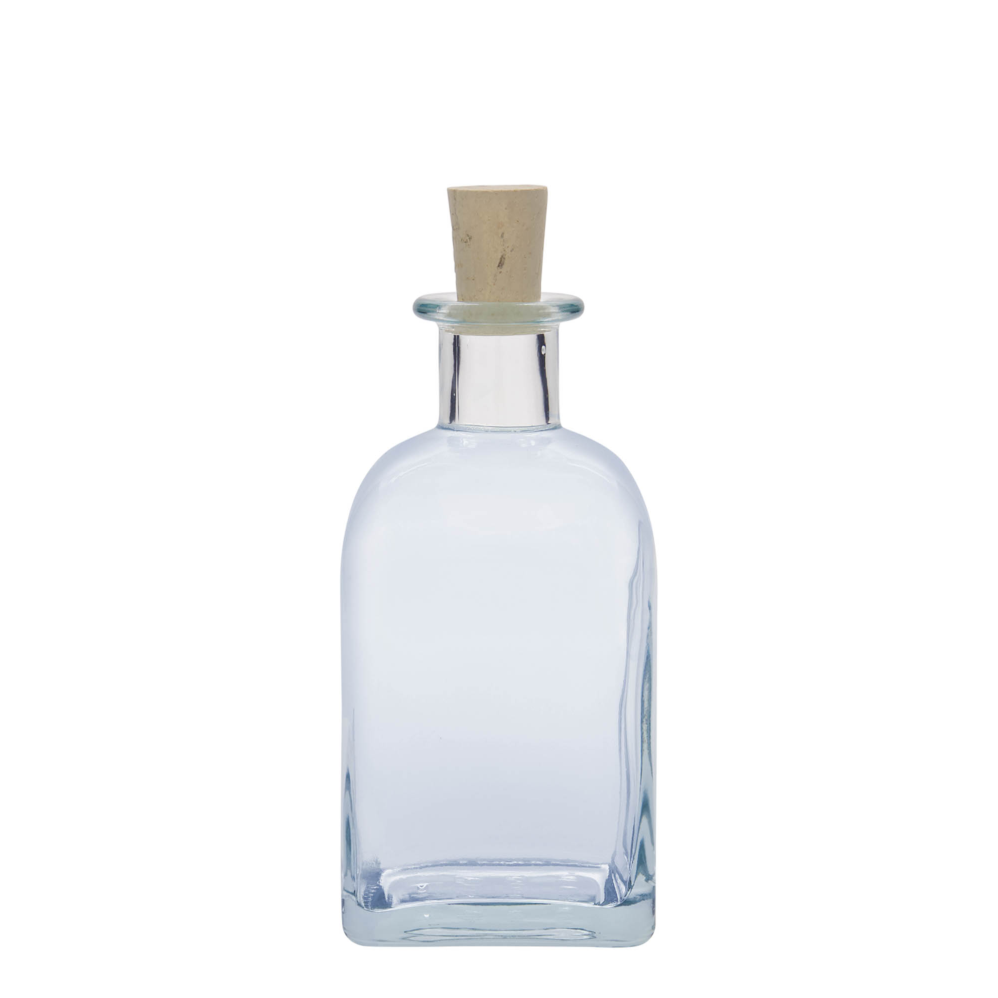 350 ml glasflaske Apotheker Carré, firkantet, åbning: kork