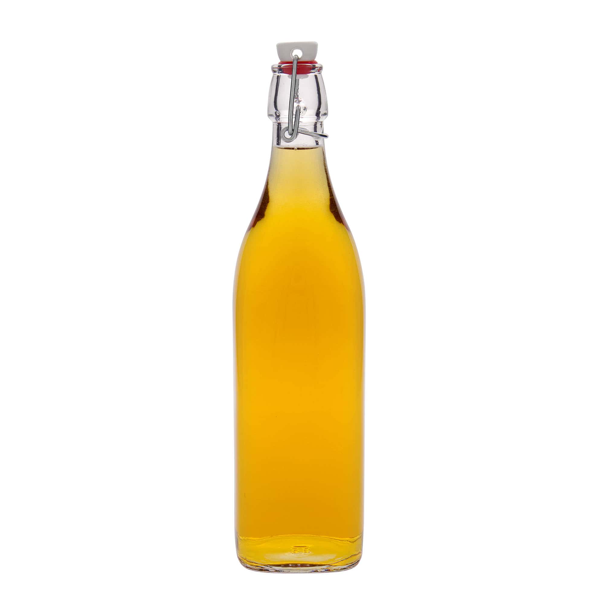 1.000 ml glasflaske 'Swing, firkantet, åbning: patentlukning
