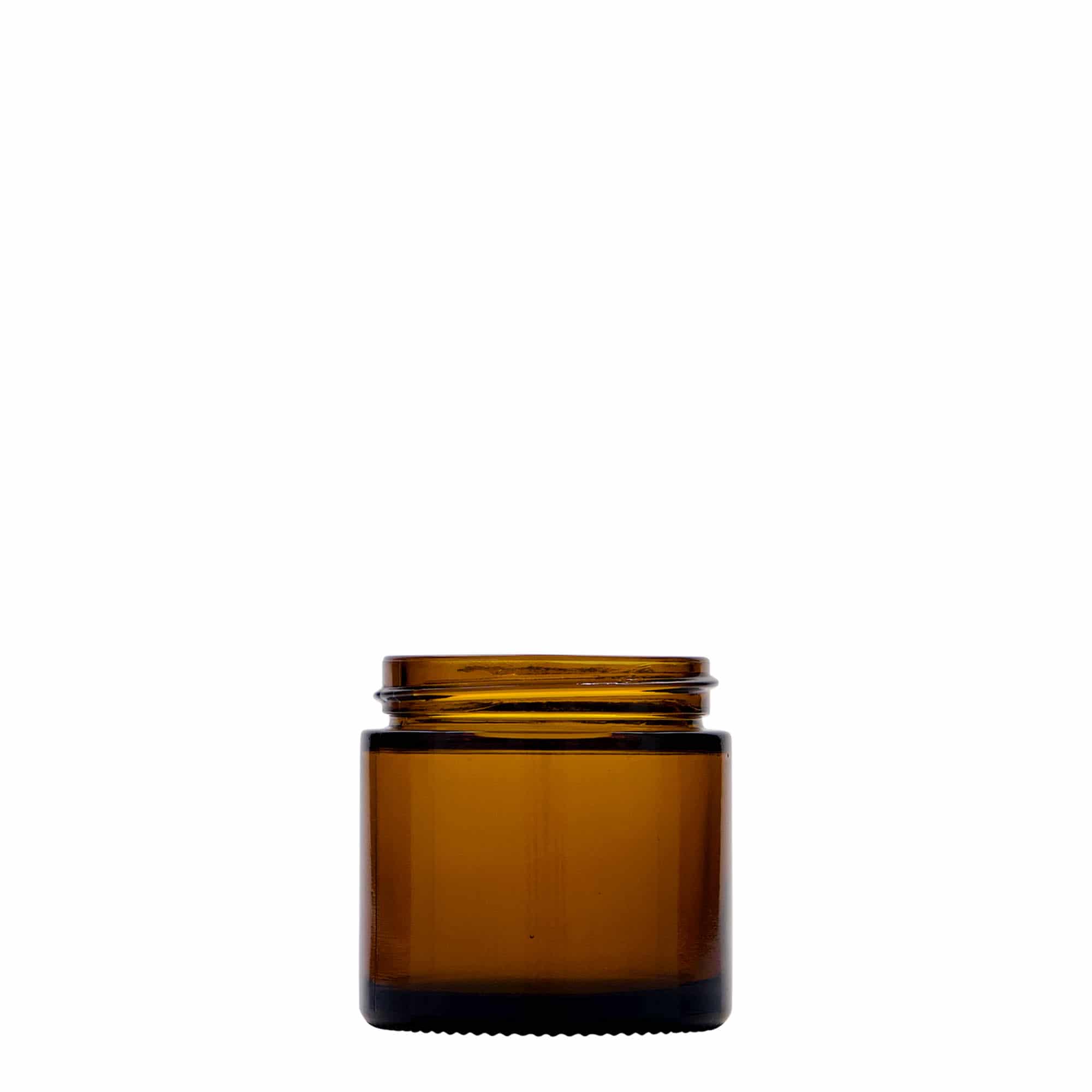 60 ml krukke 'Brown Line', glas, brun, åbning: skrue låg