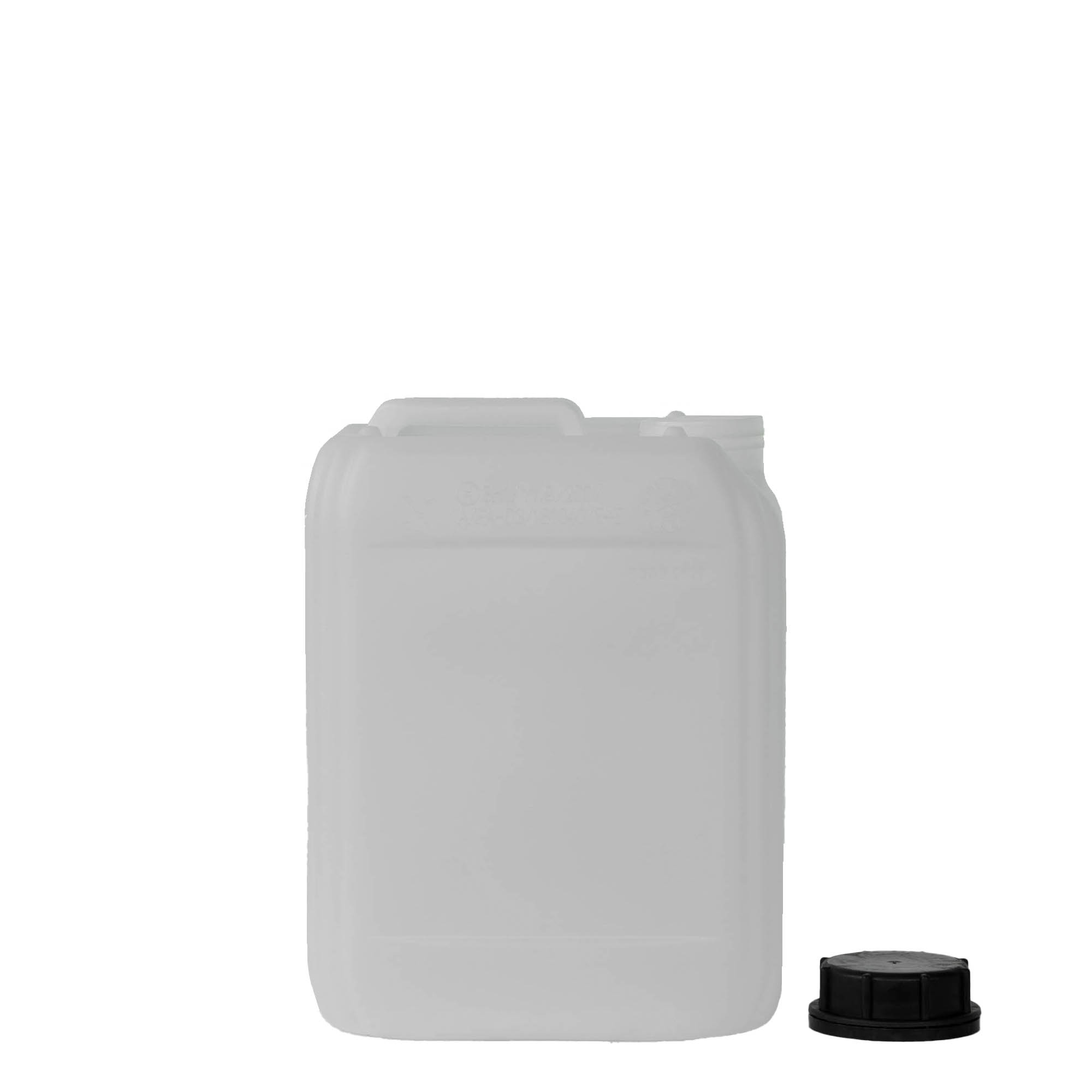 5 l dunk, rektangulær, HDPE-plast, natur, åbning: ND 55