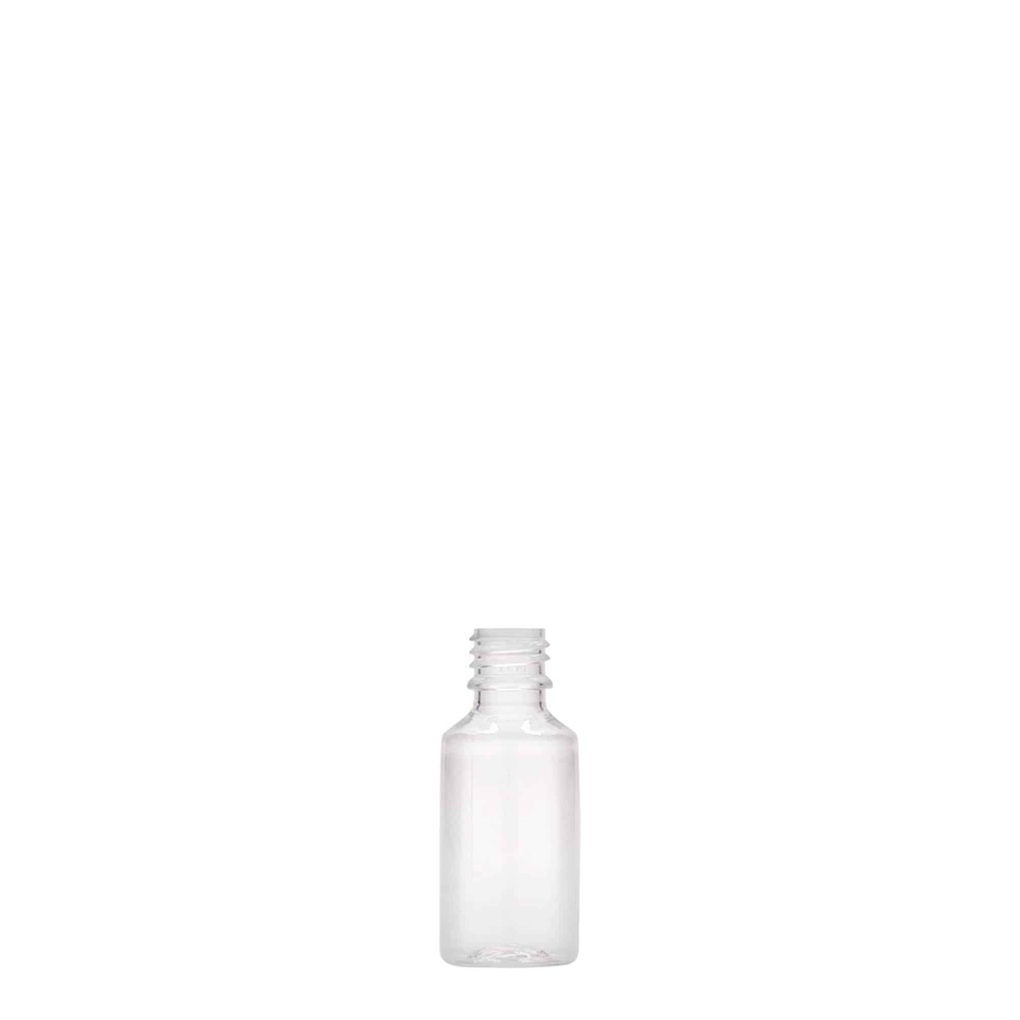 10 ml PET-flaske 'E-Liquid' med kvalitets- og børnesikring, plastik, åbning: skruelåg