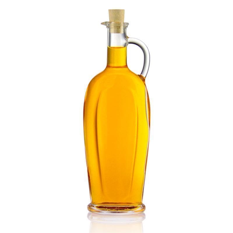 500 ml glasflaske 'Eleganta', oval, åbning: kork