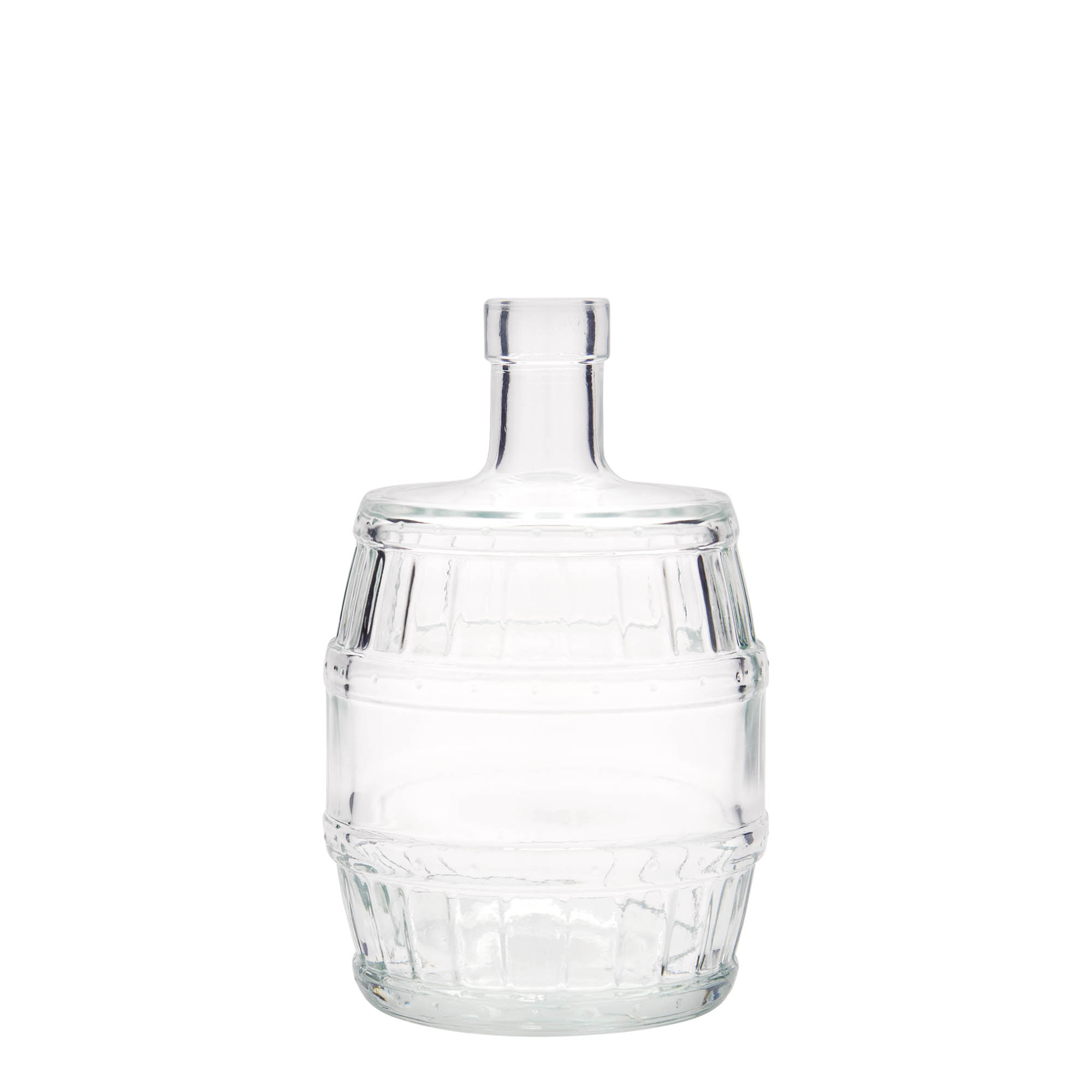 500 ml glasflaske 'tønde', åbning: kork 500 ml glasflaske 'tønde', åbning: kork