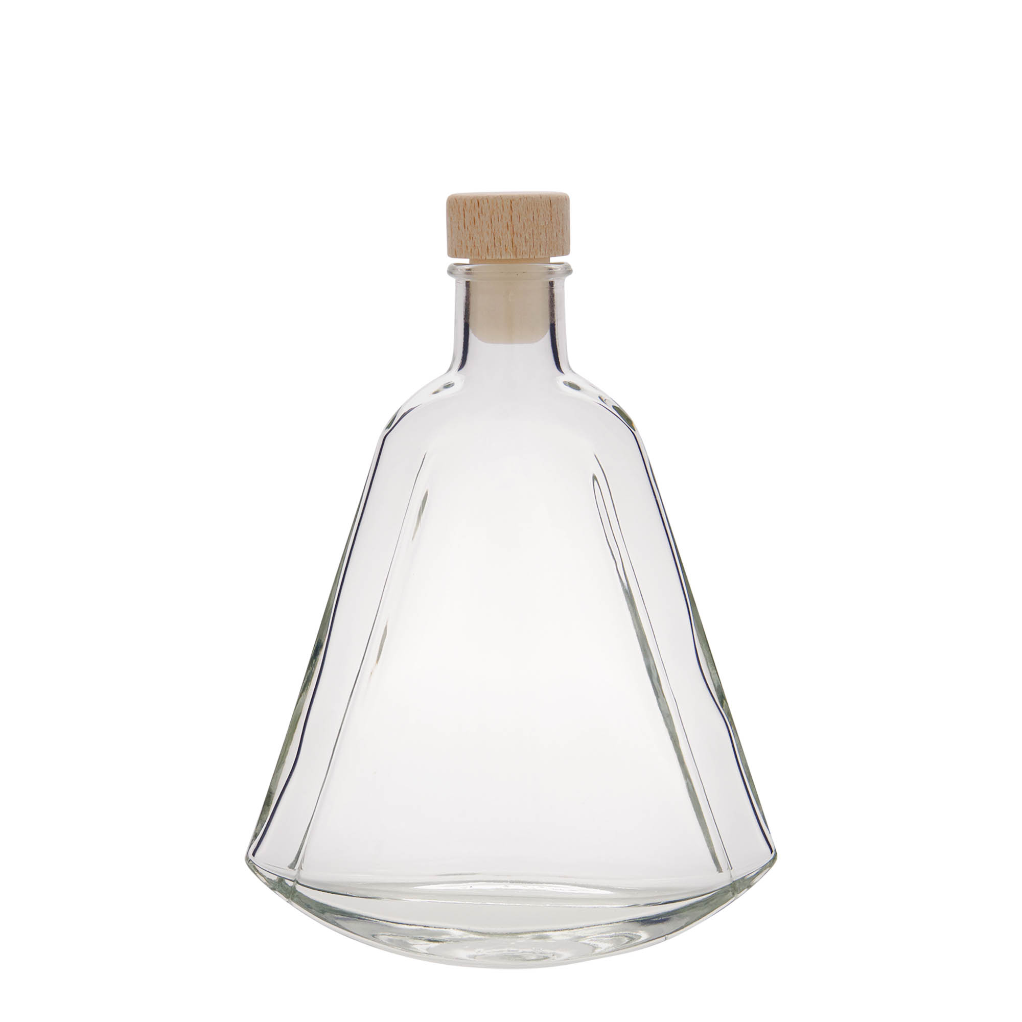 200 ml glasflaske 'Maurizio', oval, åbning: kork